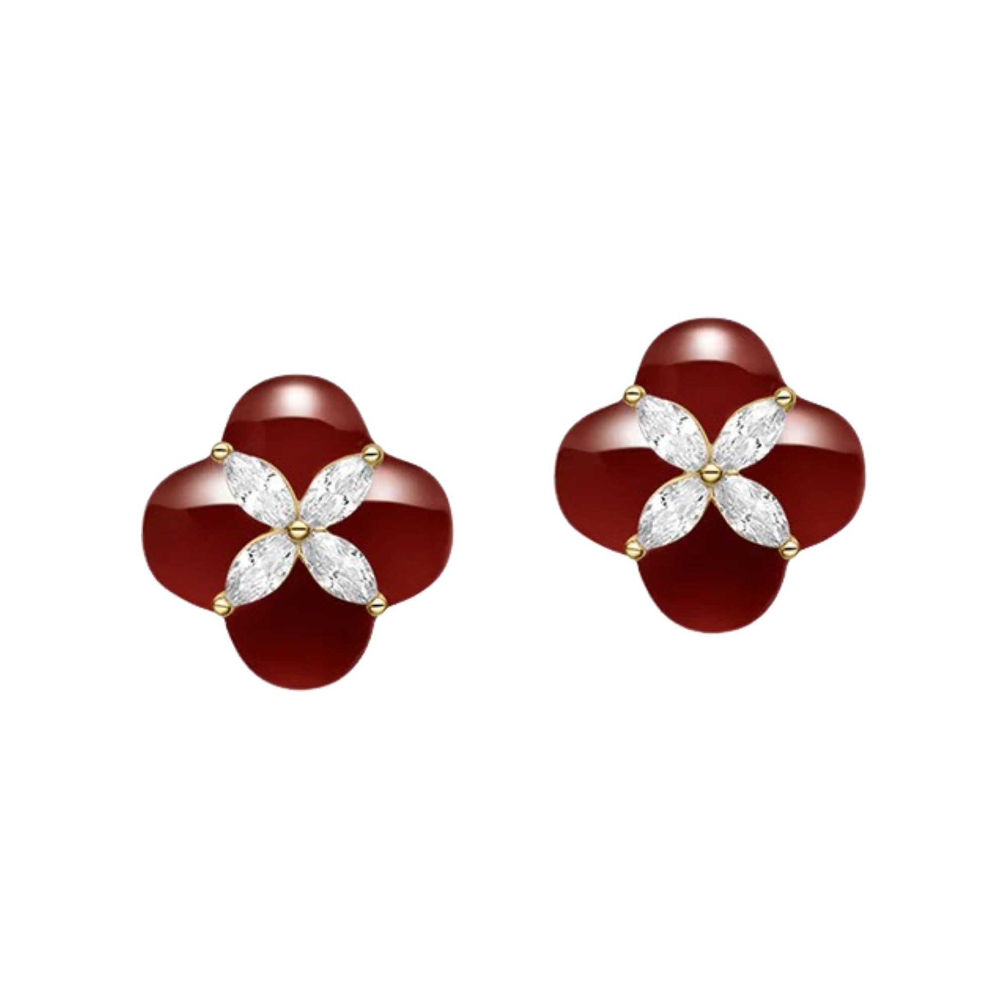Ayleen Trèfle Floral Stud Earrings