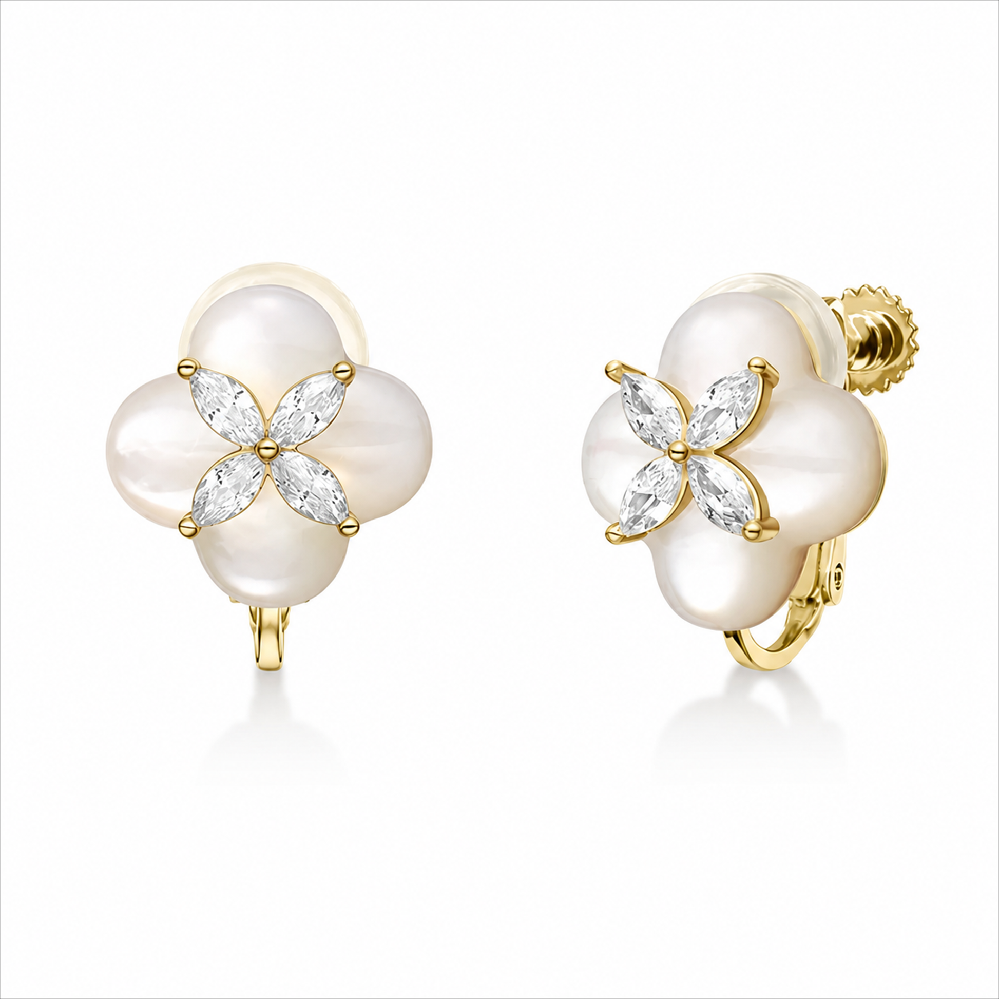 Ayleen Trèfle Floral Stud Earrings