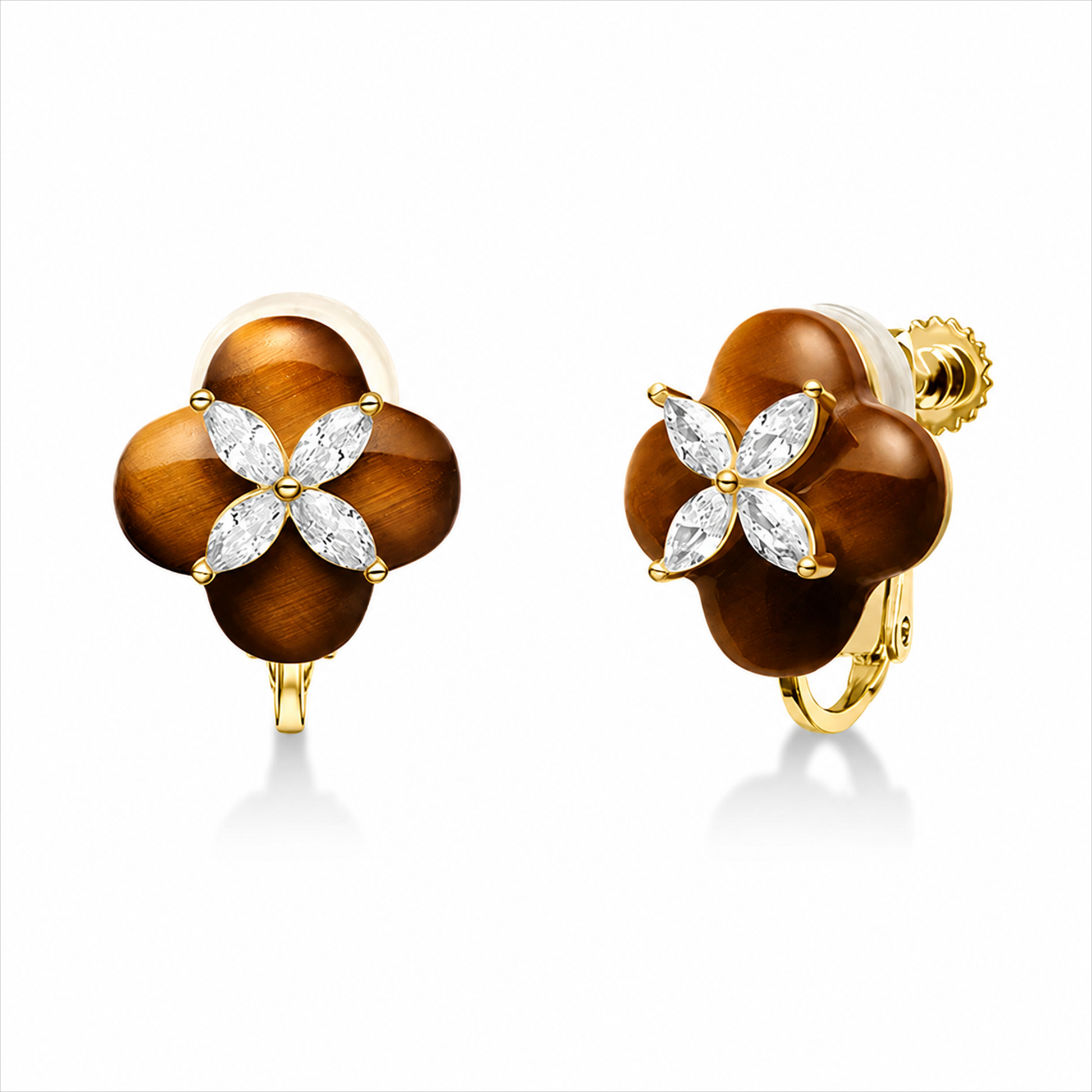 Ayleen Trèfle Floral Stud Earrings