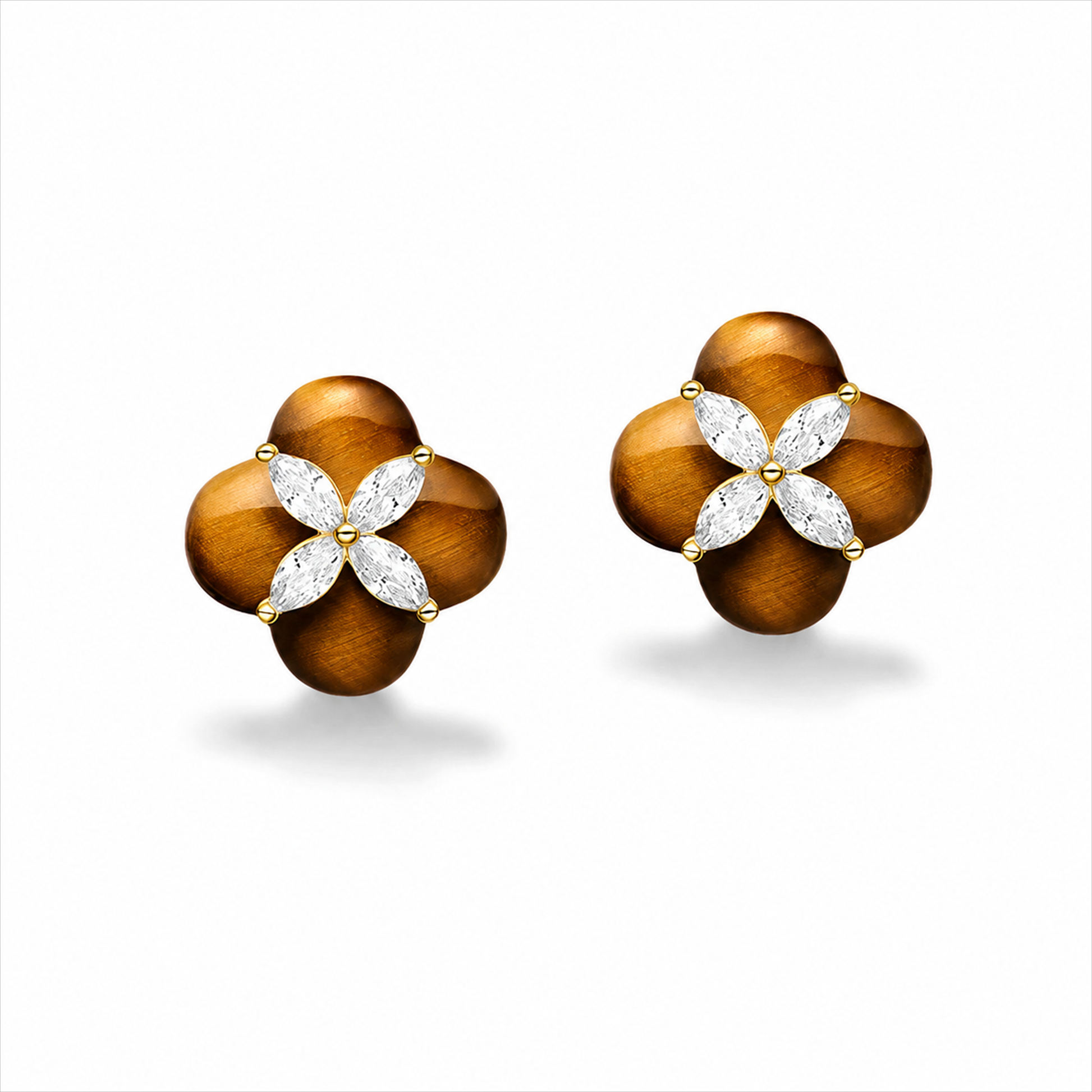 Ayleen Trèfle Floral Stud Earrings