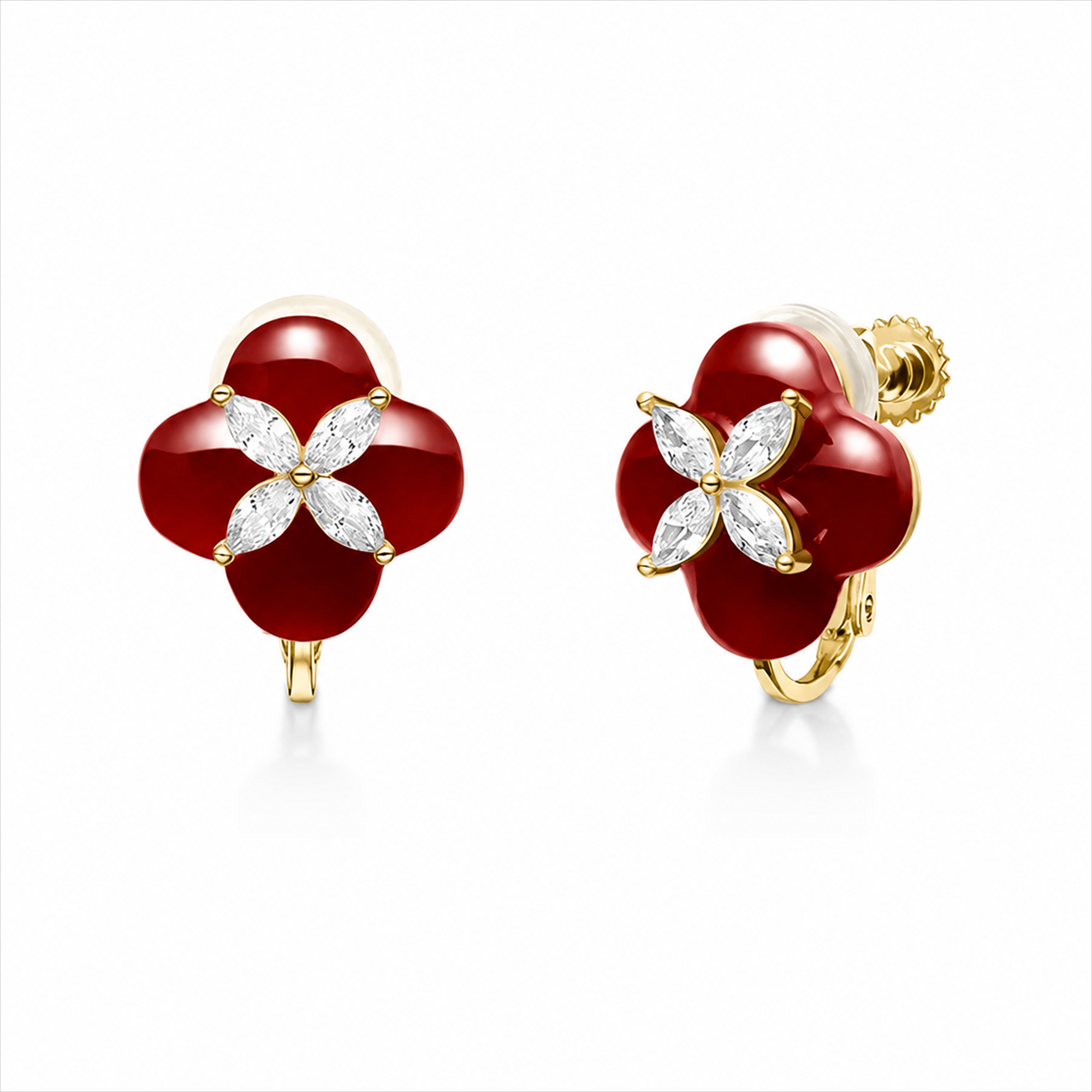 Ayleen Trèfle Floral Stud Earrings