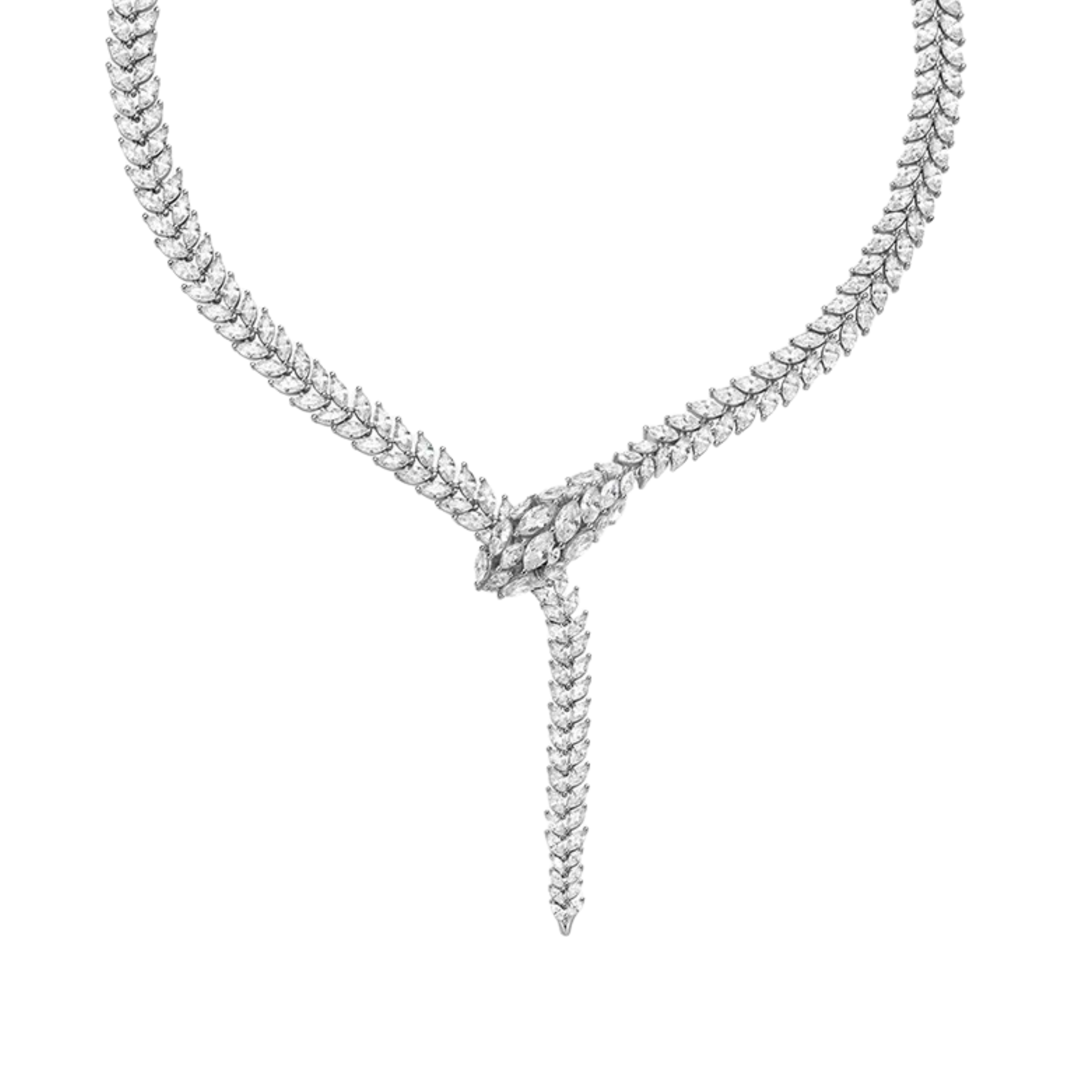 Baldlind White Snake Necklace