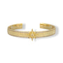 Balsamine 14K Gold Starburst Open Bangle
