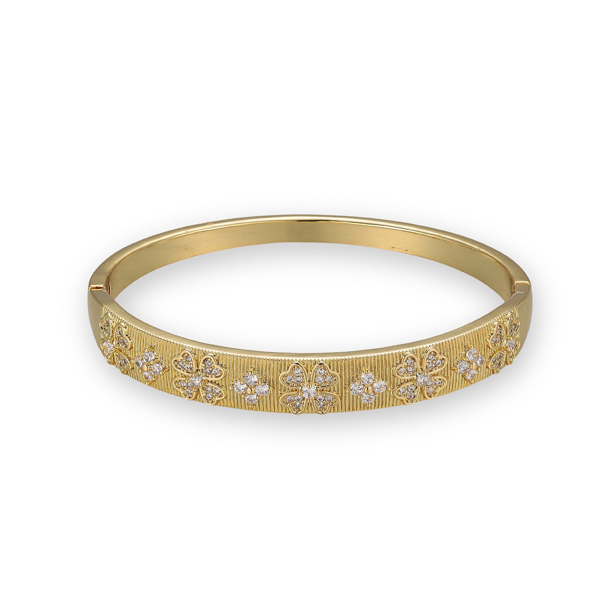 Béatricia 14K Gold Floral Bangle