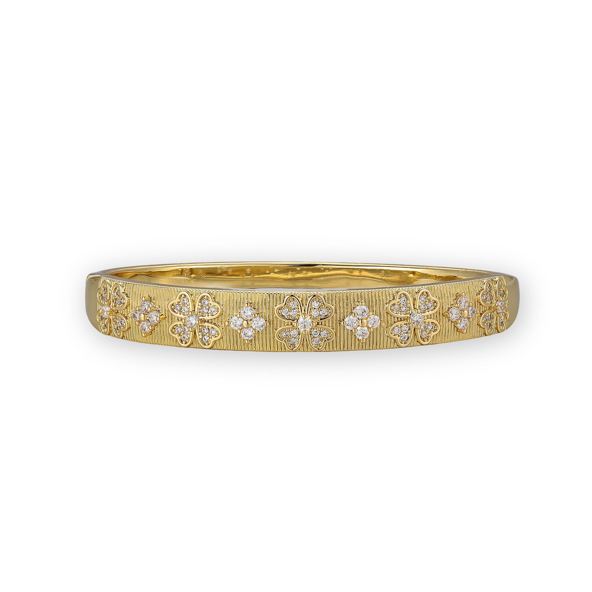 Béatricia 14K Gold Floral Bangle