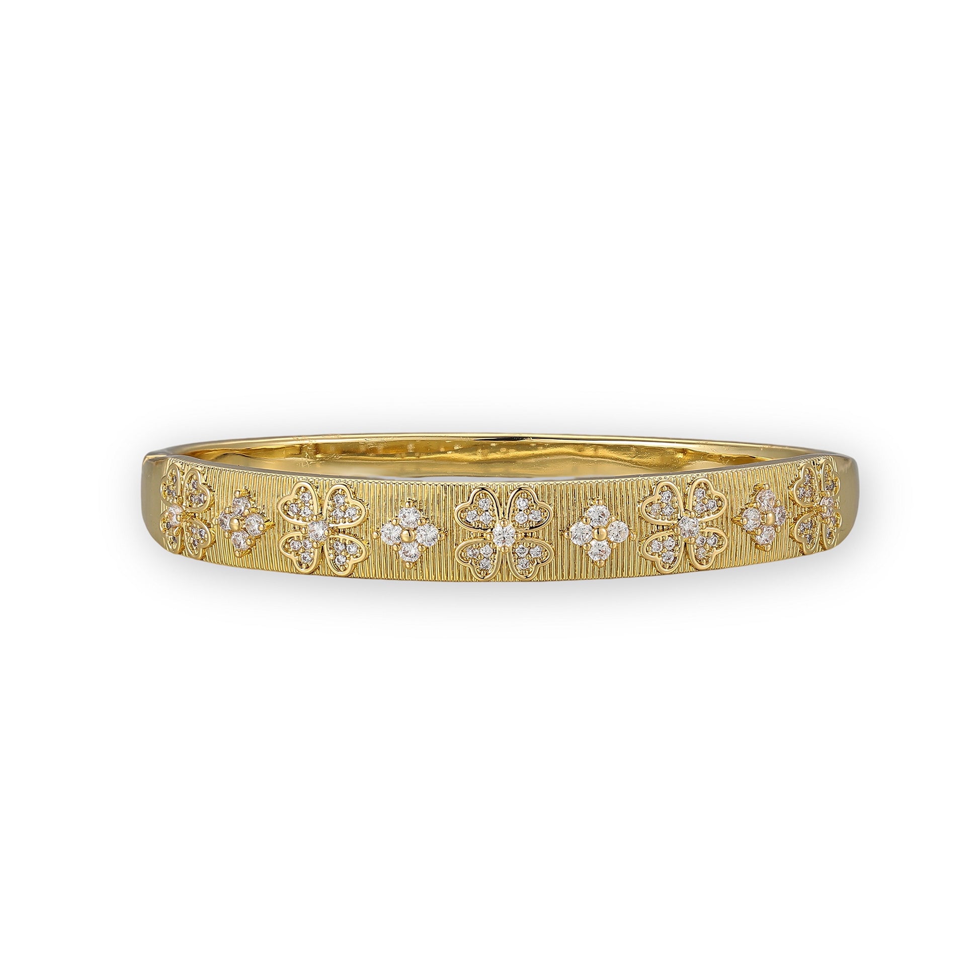 Béatricia 14K Gold Floral Bangle