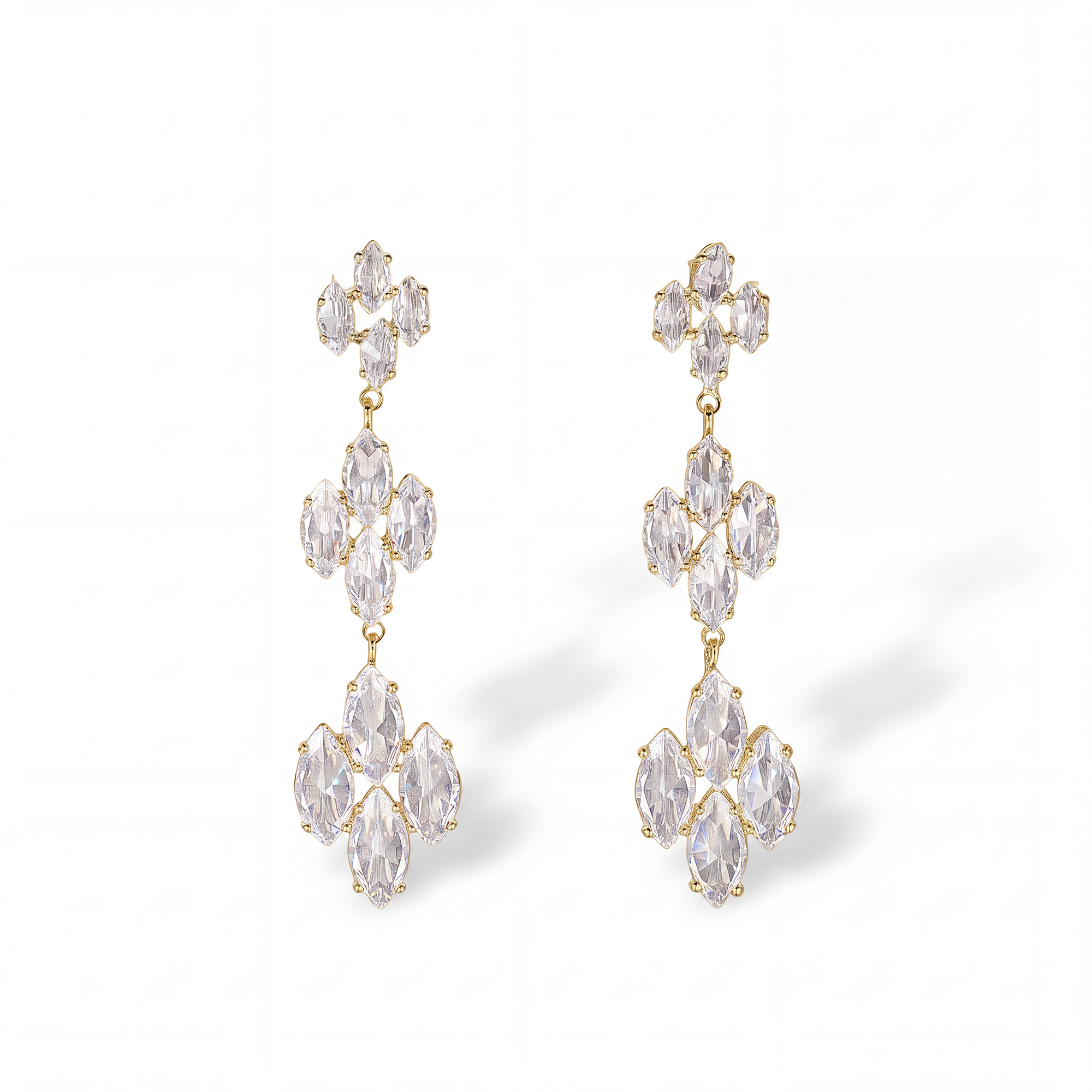 Béatriz 14K Gold Marquise Drop Earrings