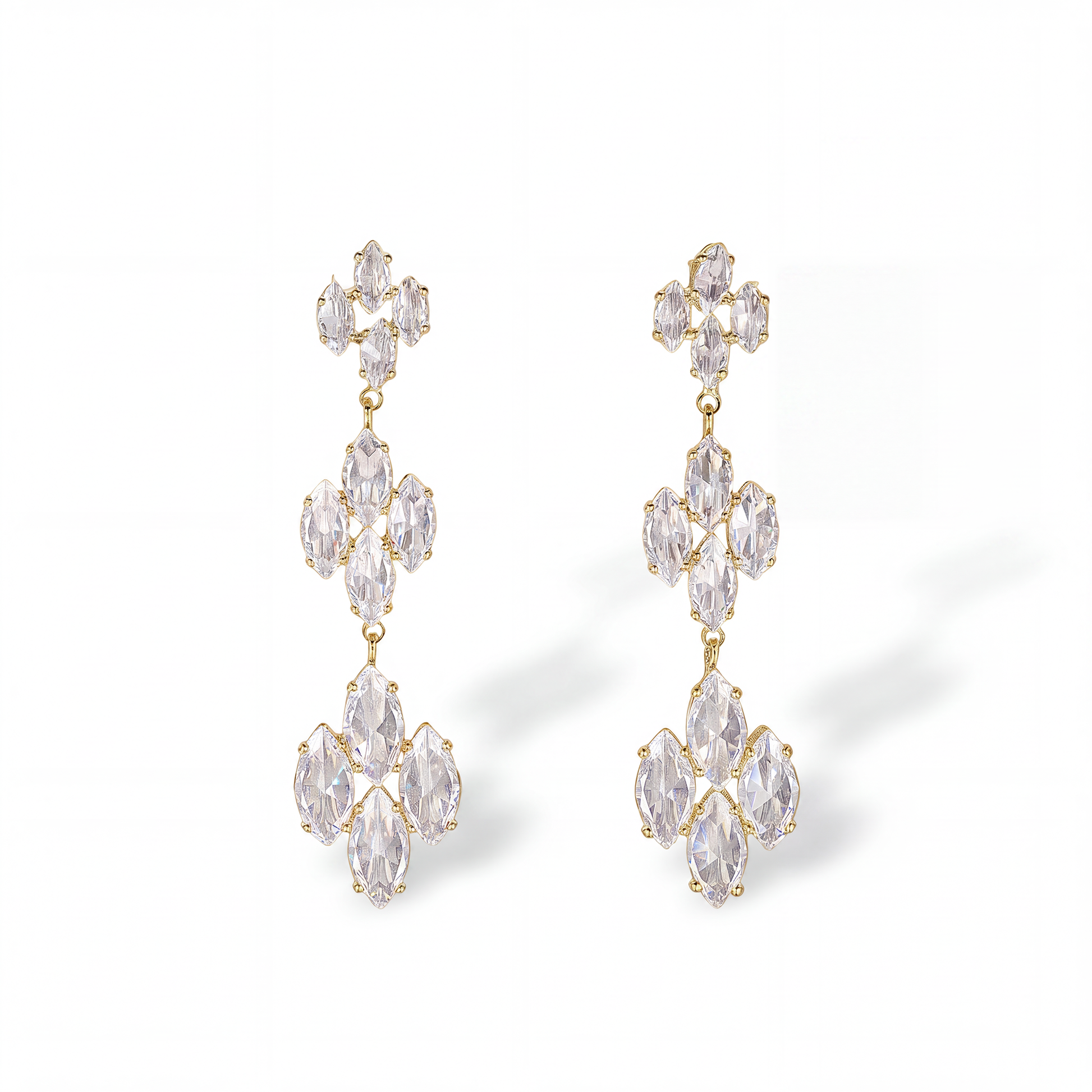 Béatriz 14K Gold Marquise Drop Earrings