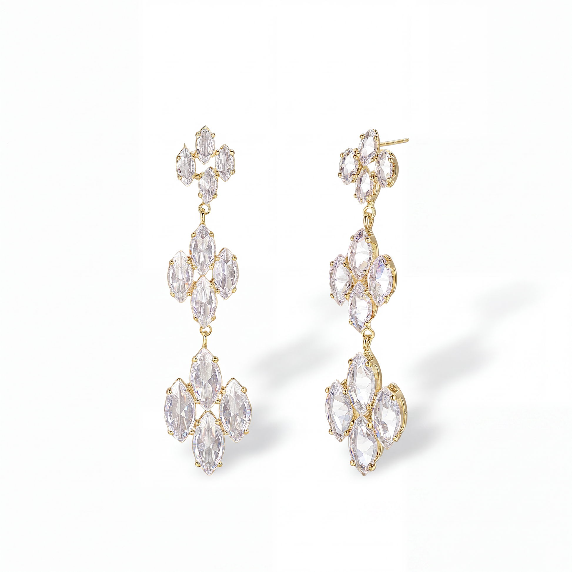 Béatriz 14K Gold Marquise Drop Earrings