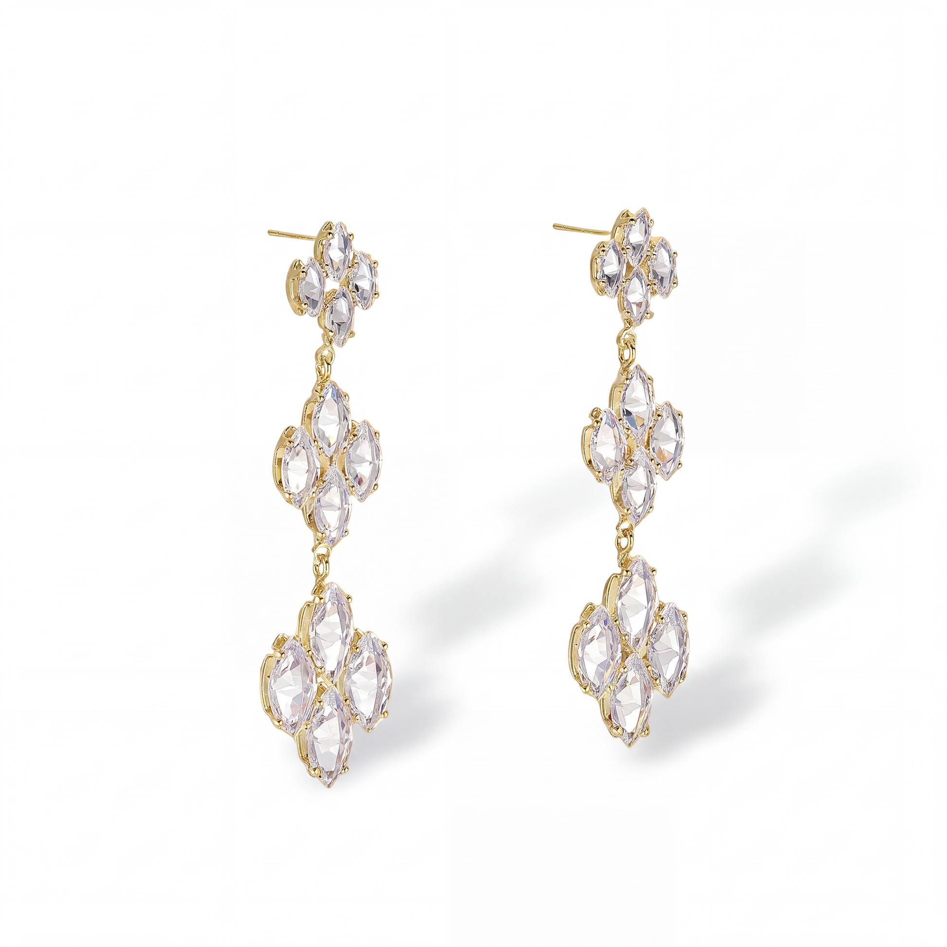 Béatriz 14K Gold Marquise Drop Earrings