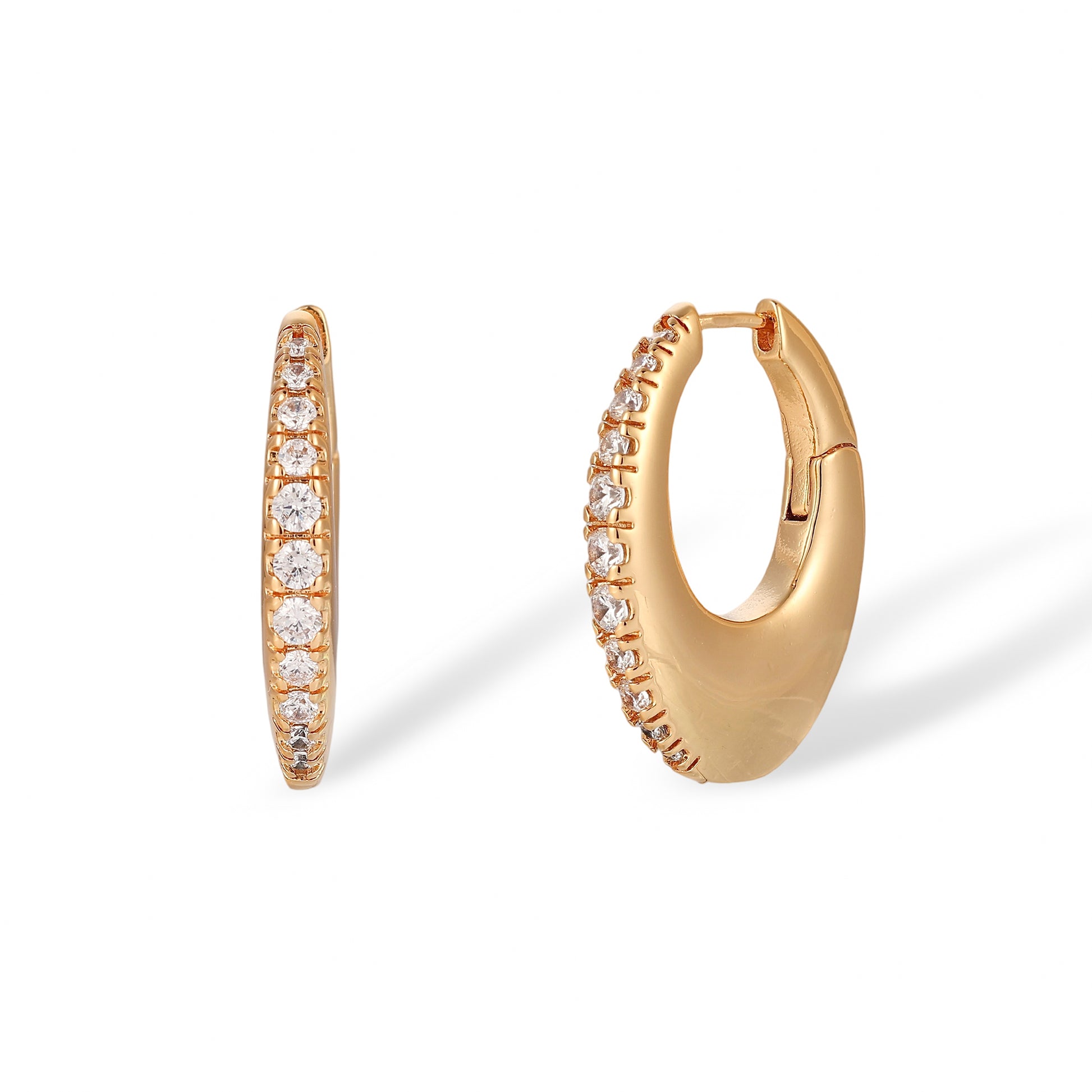 Berhild 14K Gold Oval Earrings