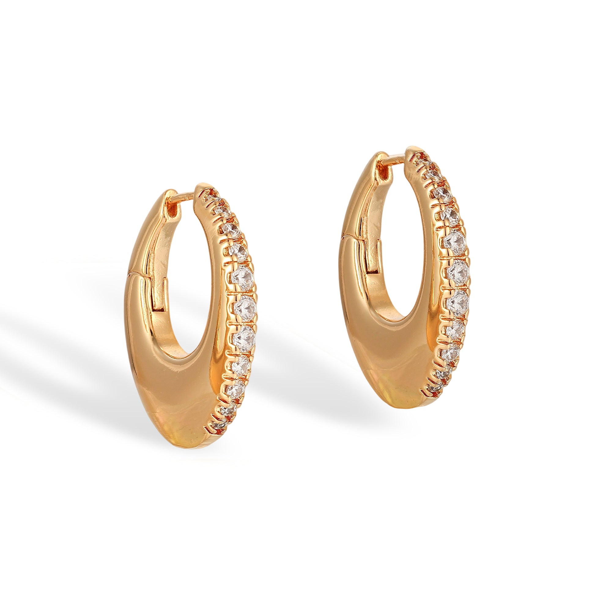 Berhild 14K Gold Oval Earrings