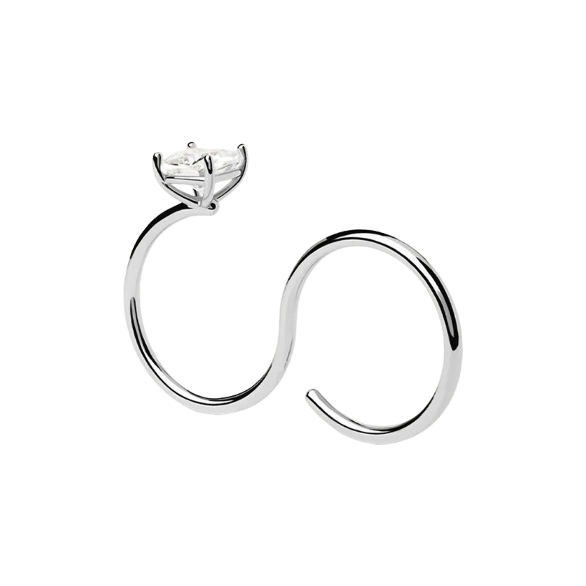 Bermina 18K Gold S-Shaped Round Open Ring