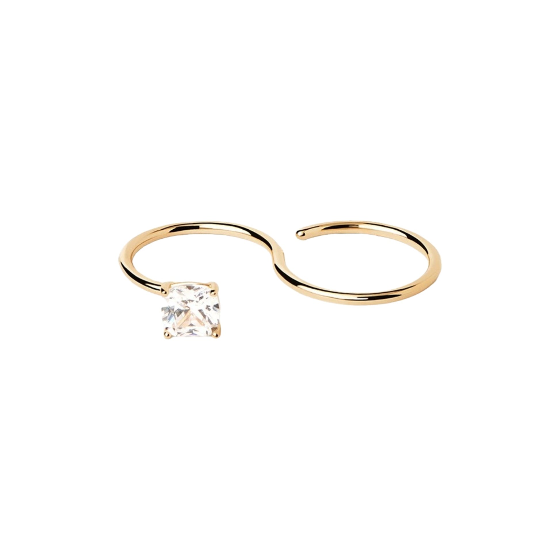 Bermina 18K Gold S-Shaped Round Open Ring
