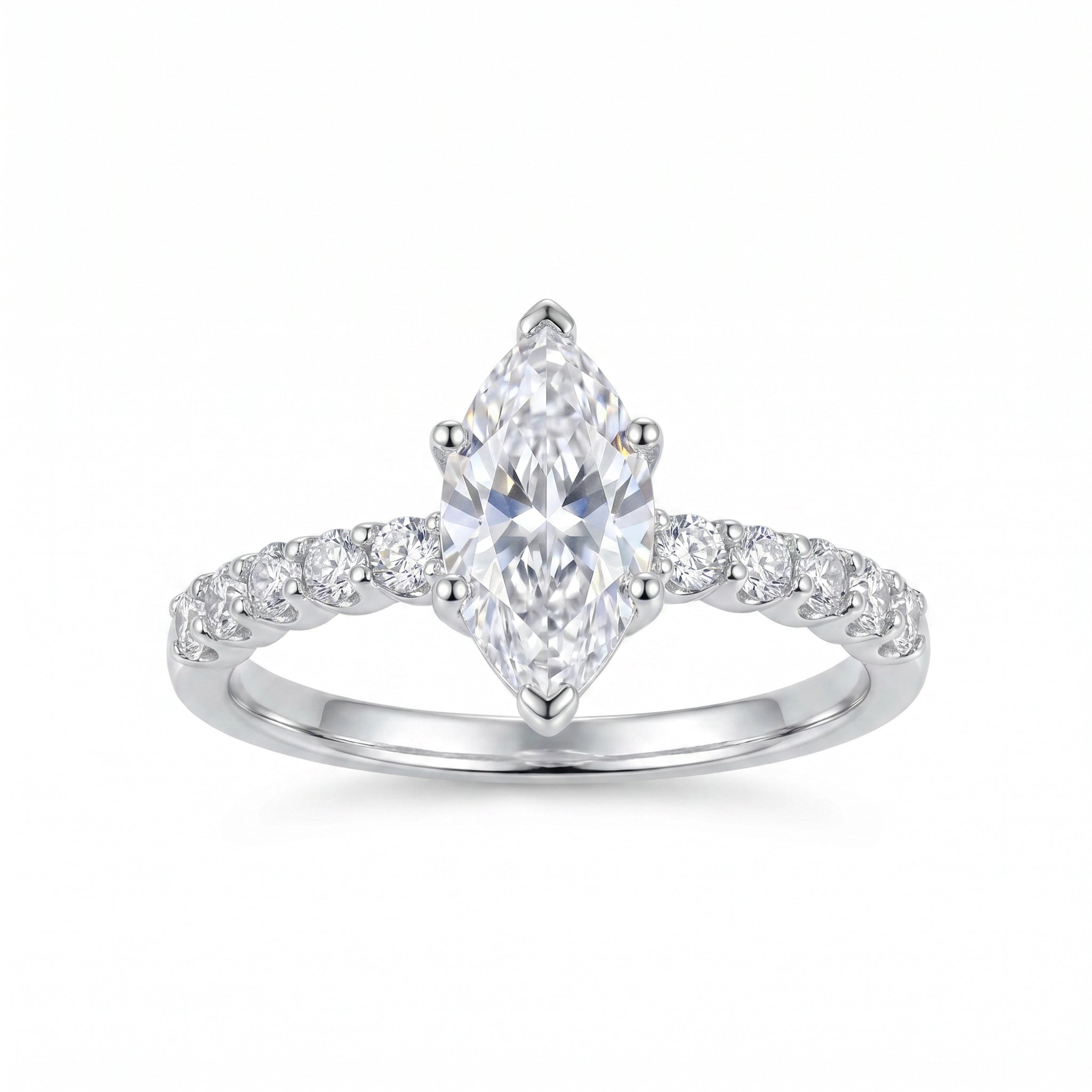 Bernrun White Marquise Ring