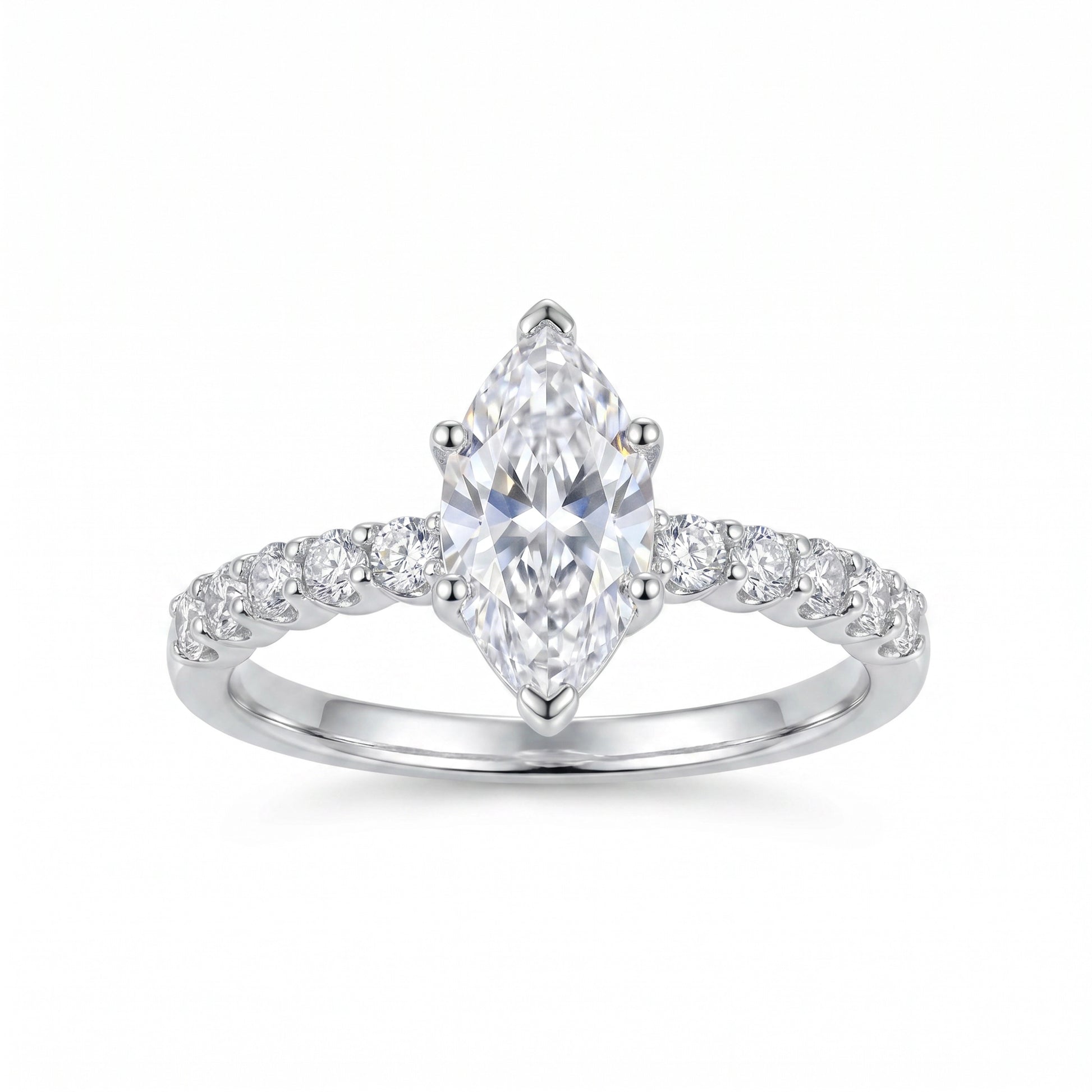 Bernrun White Marquise Ring