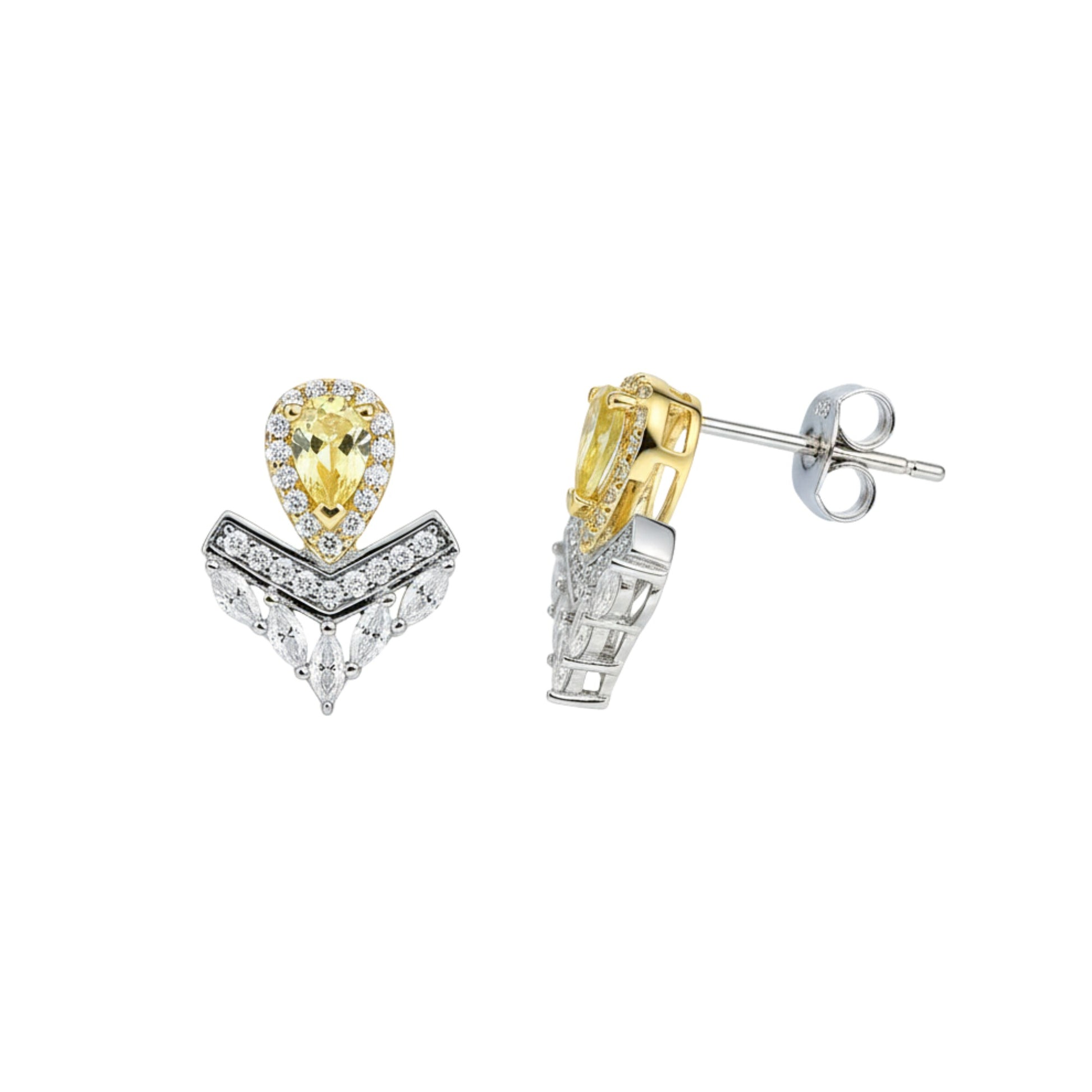 Berthe Yellow Crown Earrings
