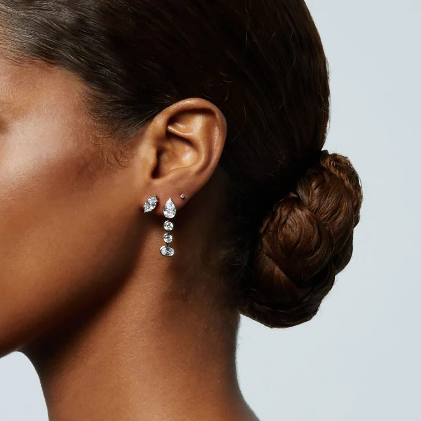 Bertrada 18K Gold Mixed Shape Drop Earrings