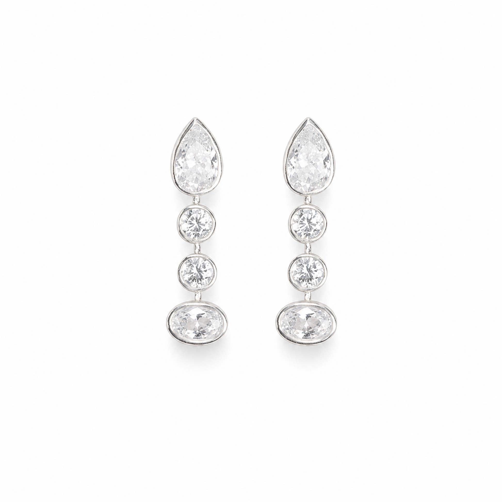 Bertrada 18K Gold Mixed Shape Drop Earrings