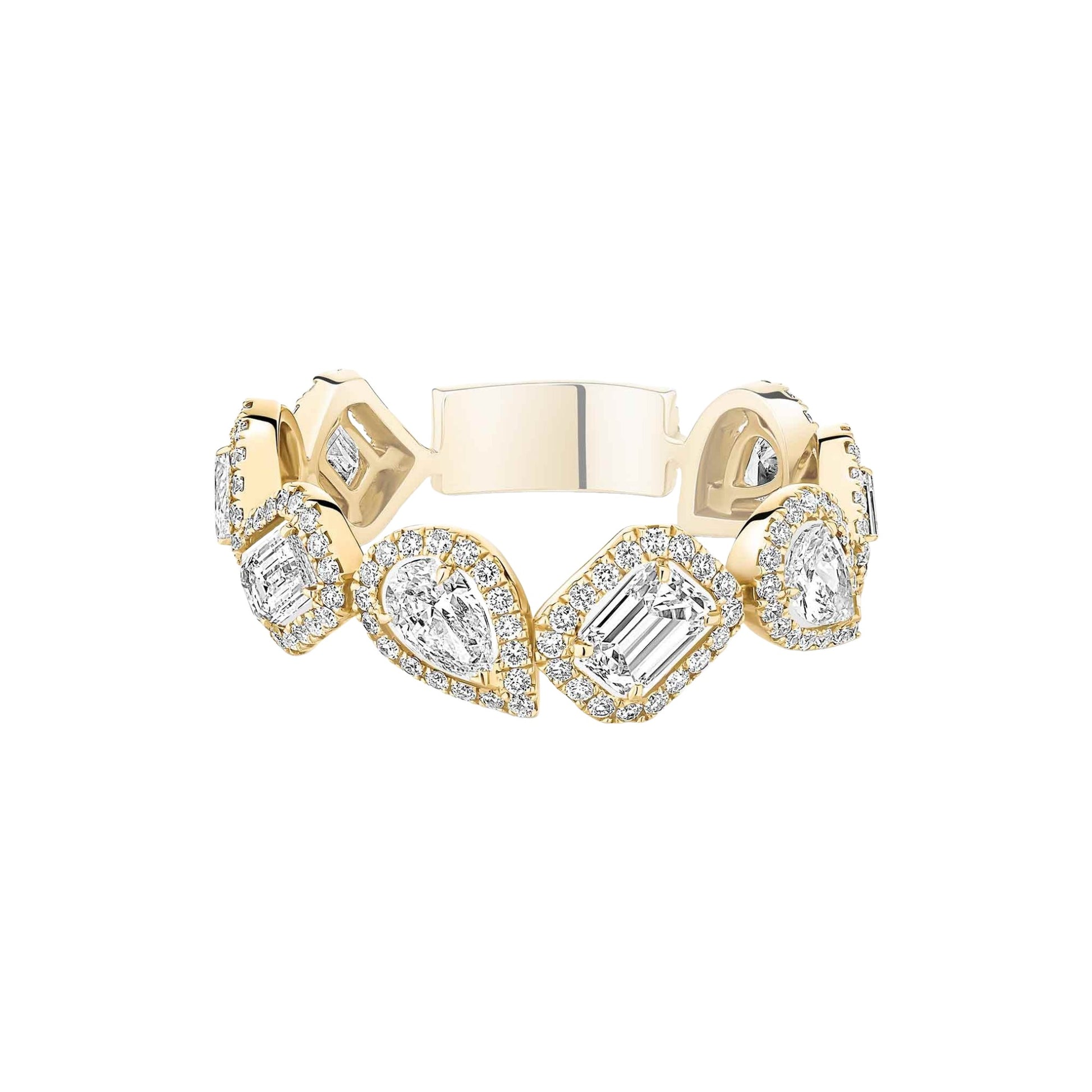 Bertrada 18K Gold Teardrop Retangular Ring