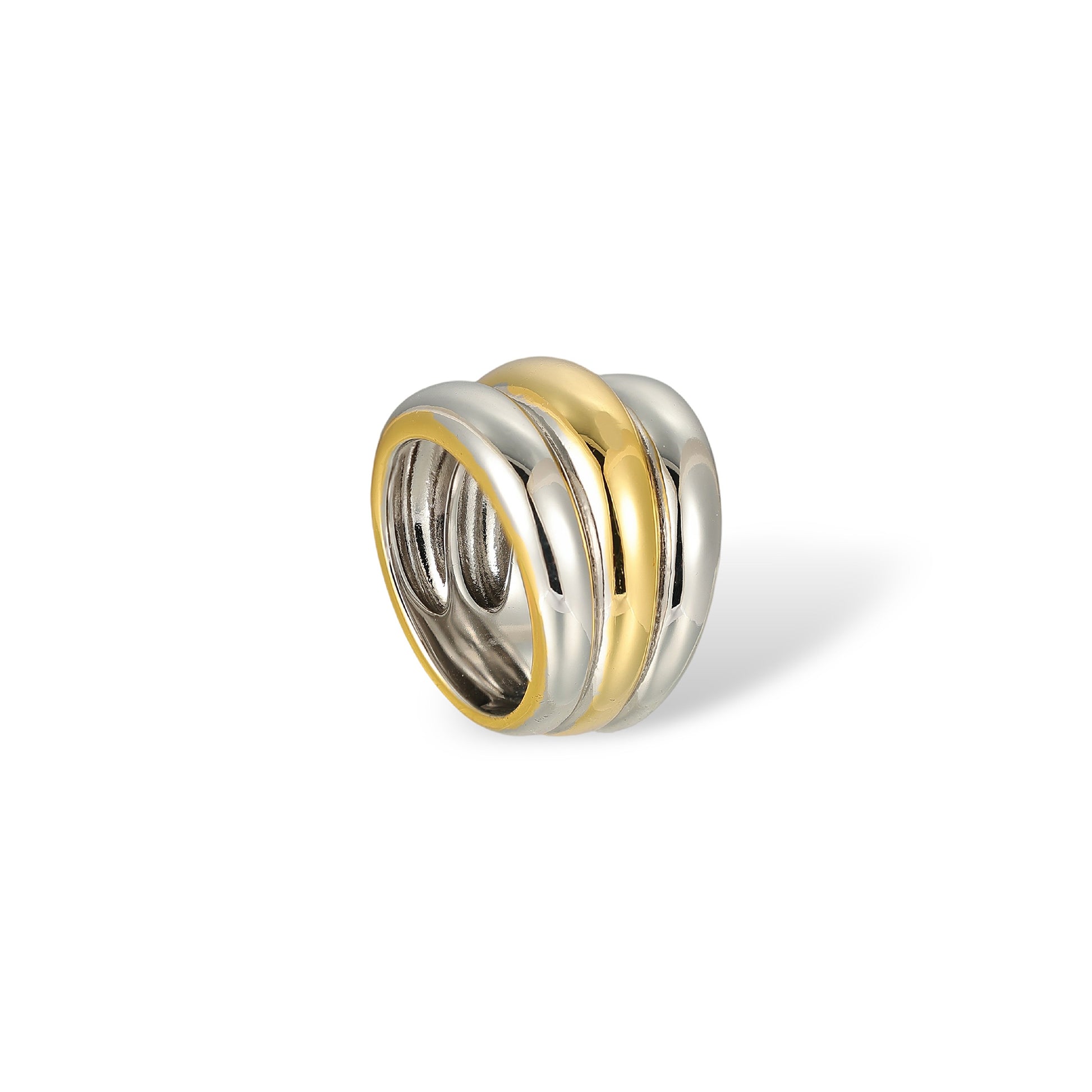 Bertraud Two-Tone Curved Ring