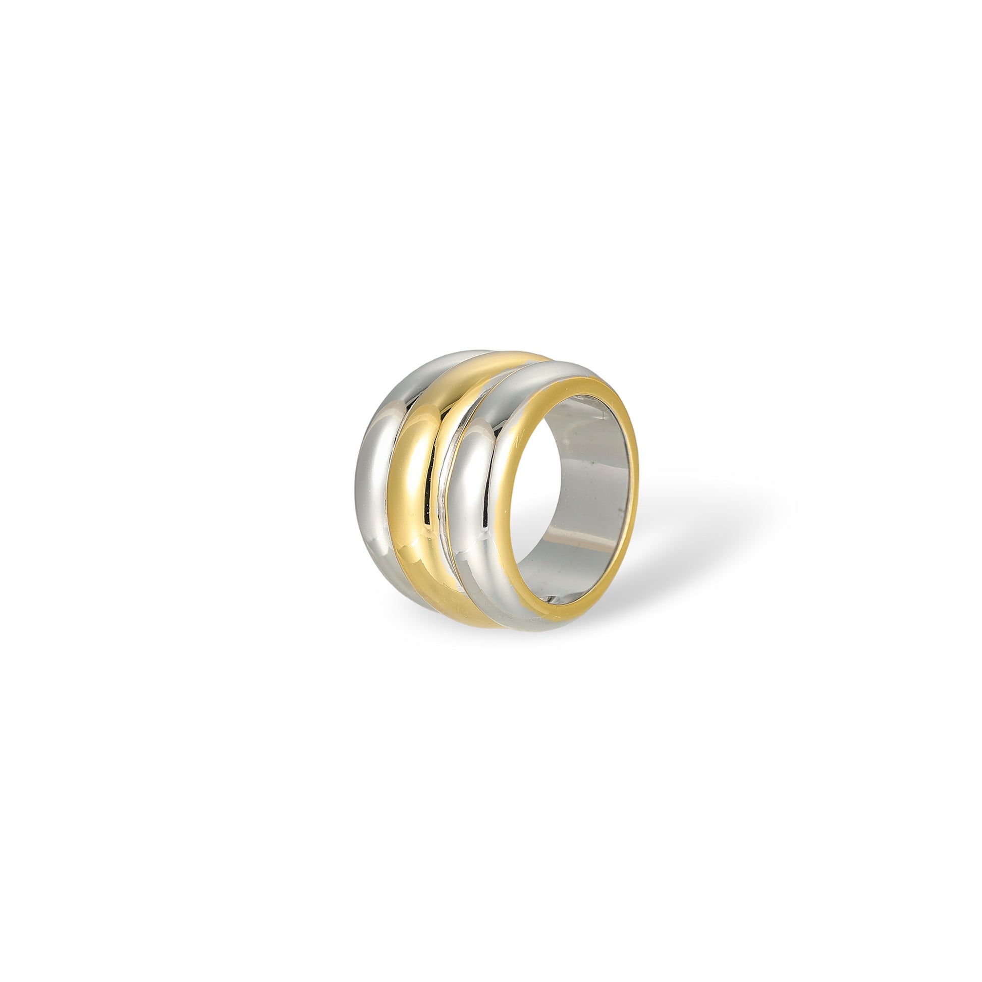 Bertraud Two-Tone Curved Ring