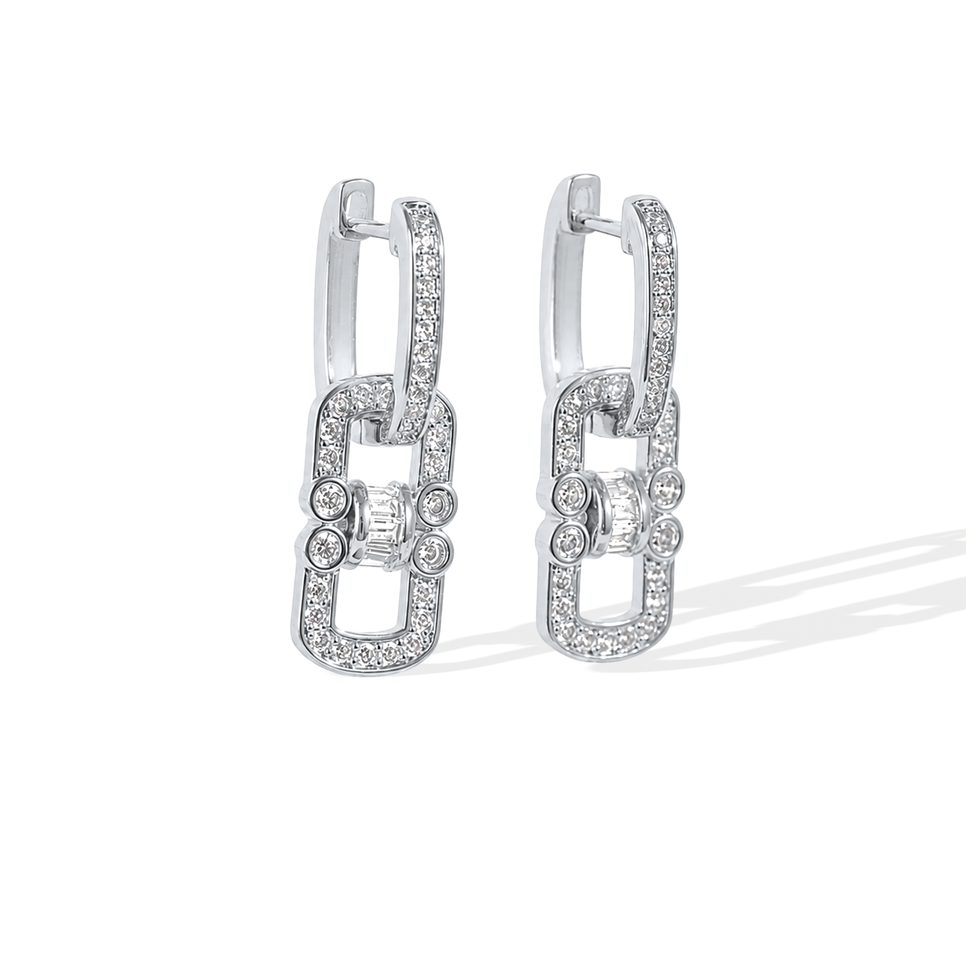 Berwina 14K Gold Double-Link Drop Earrings