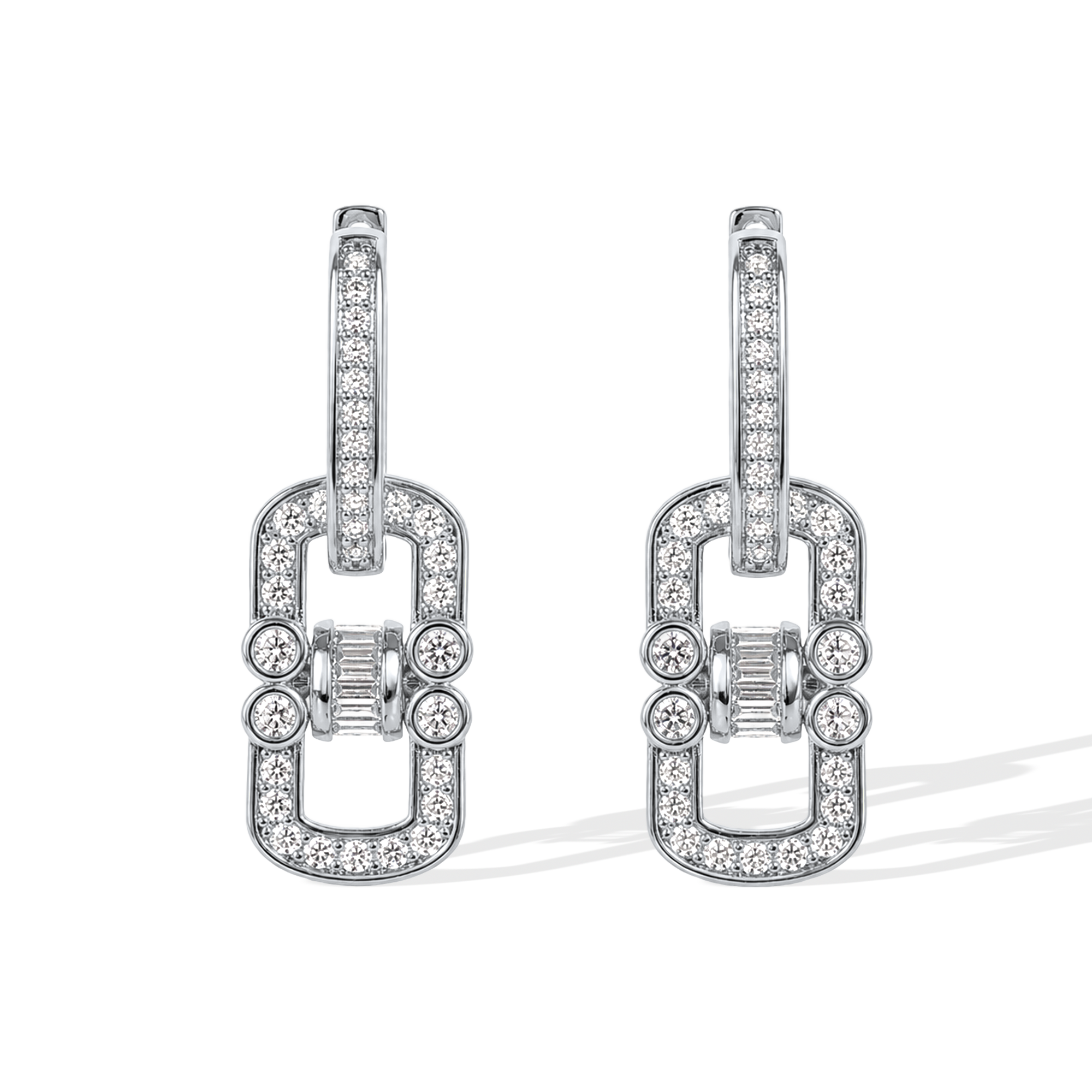 Berwina 14K Gold Double-Link Drop Earrings