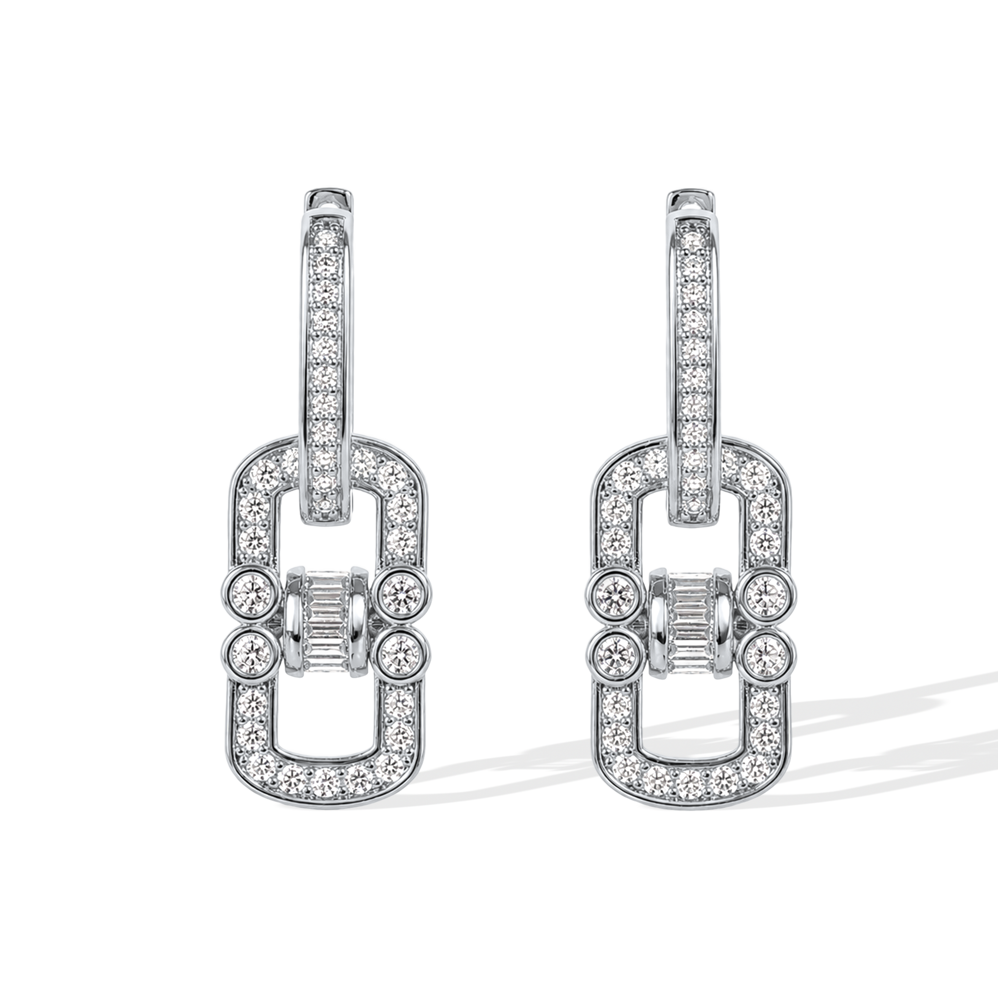 Berwina 14K Gold Double-Link Drop Earrings