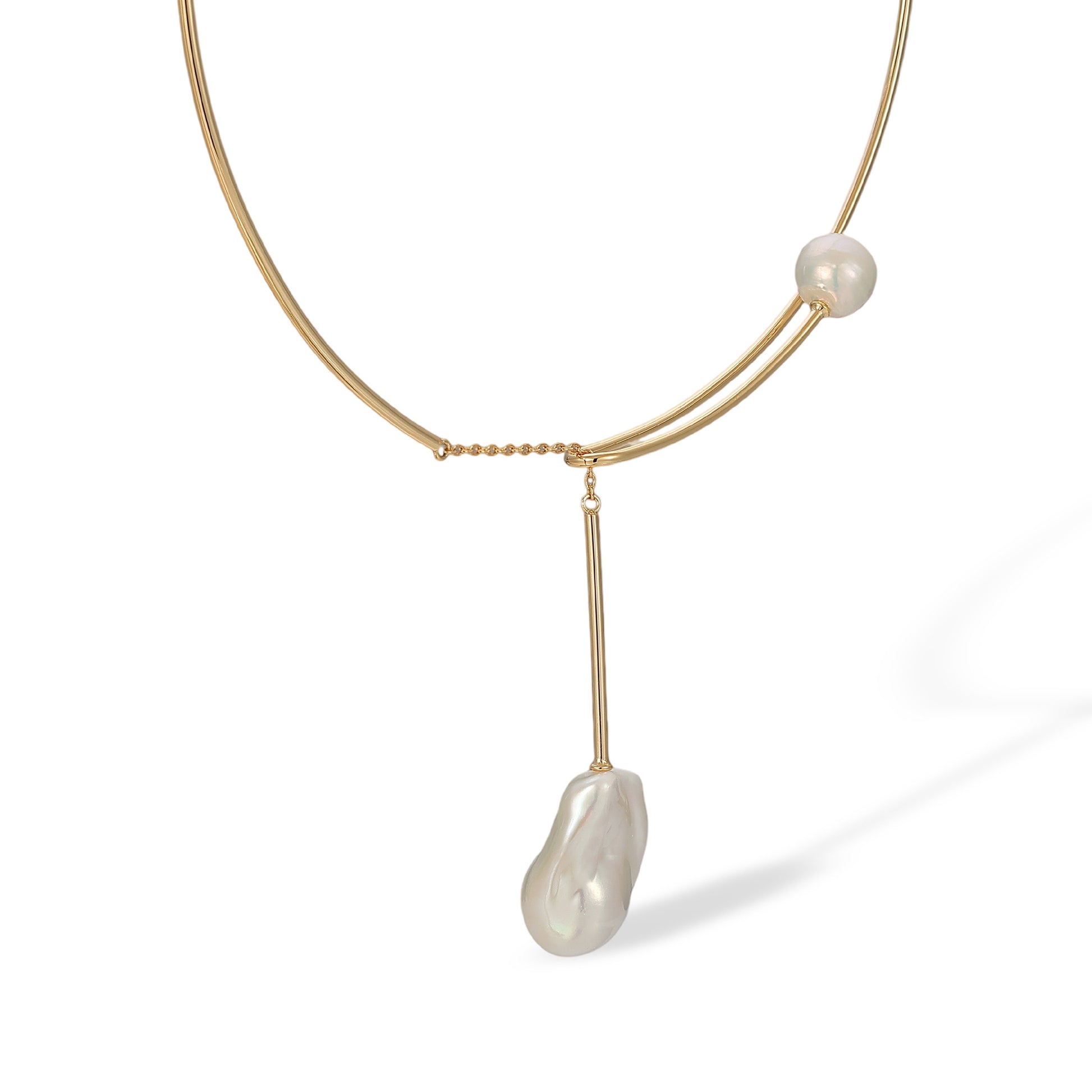 Birgitta 14K Gold Baroque Pearl Choker Necklace