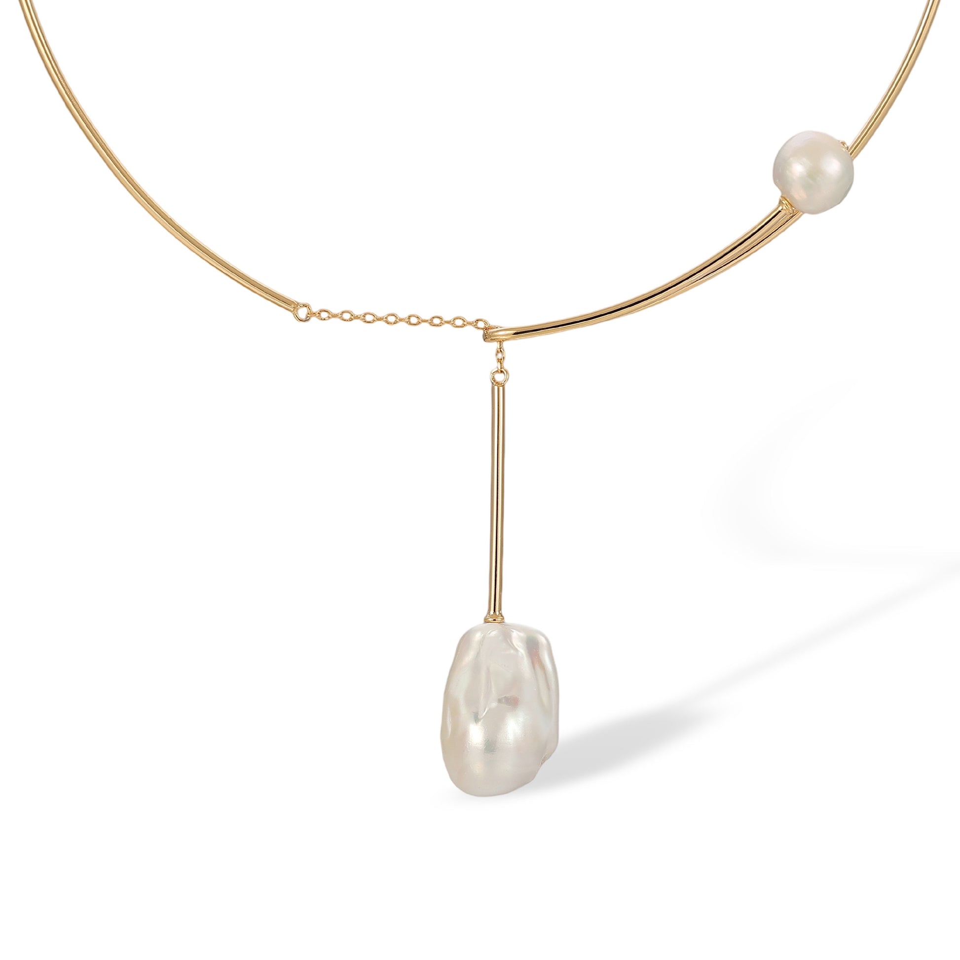 Birgitta 14K Gold Baroque Pearl Choker Necklace