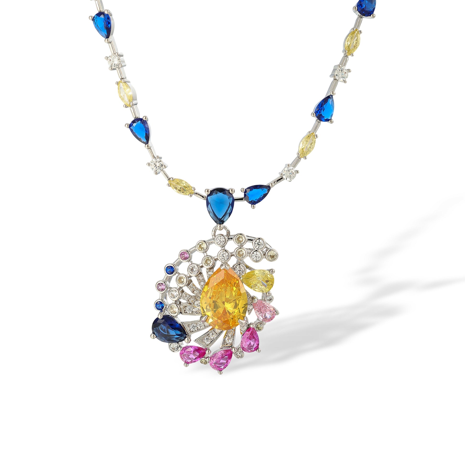 Blanca Multicolor Teardrop Necklace