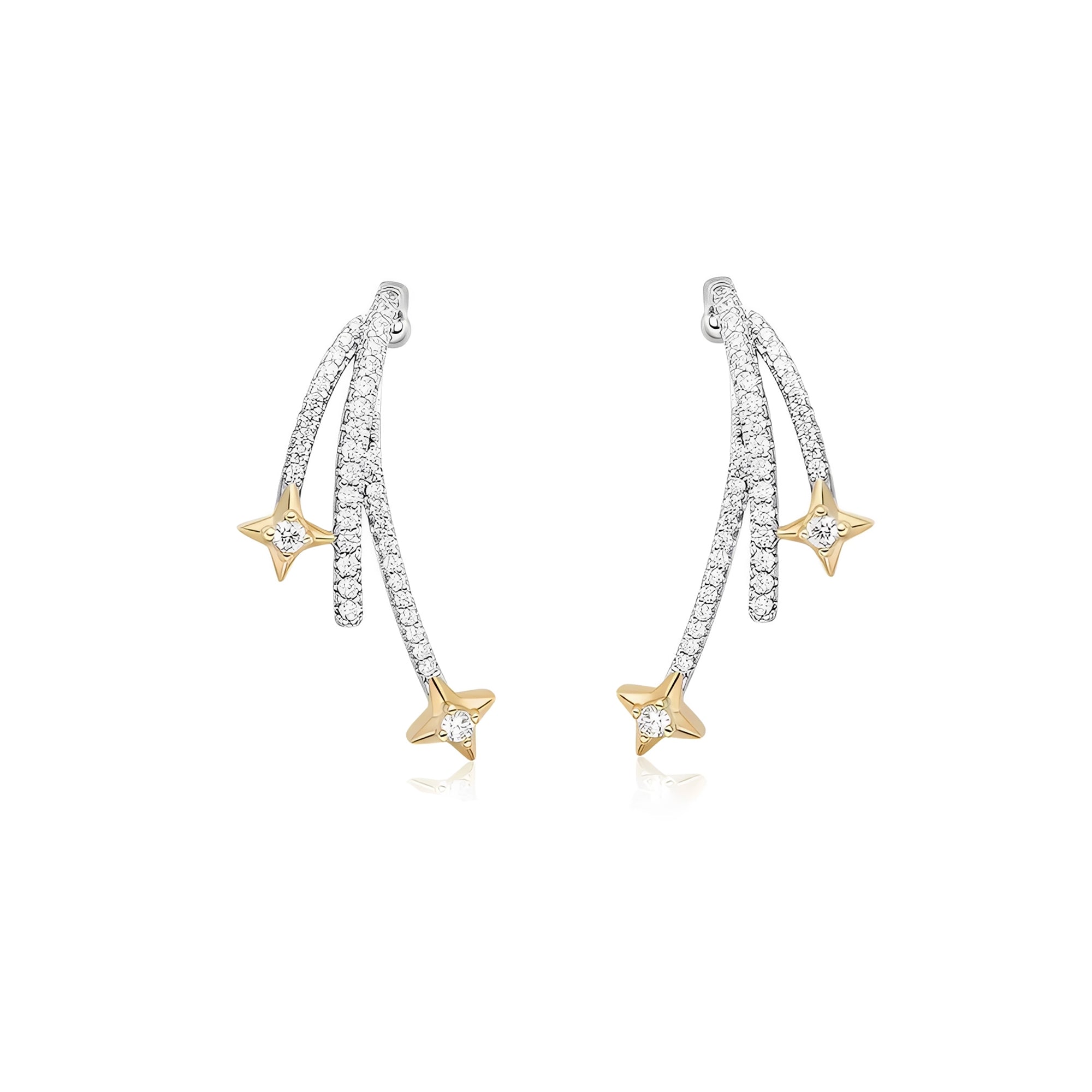 Bombé Gold Star Earrings