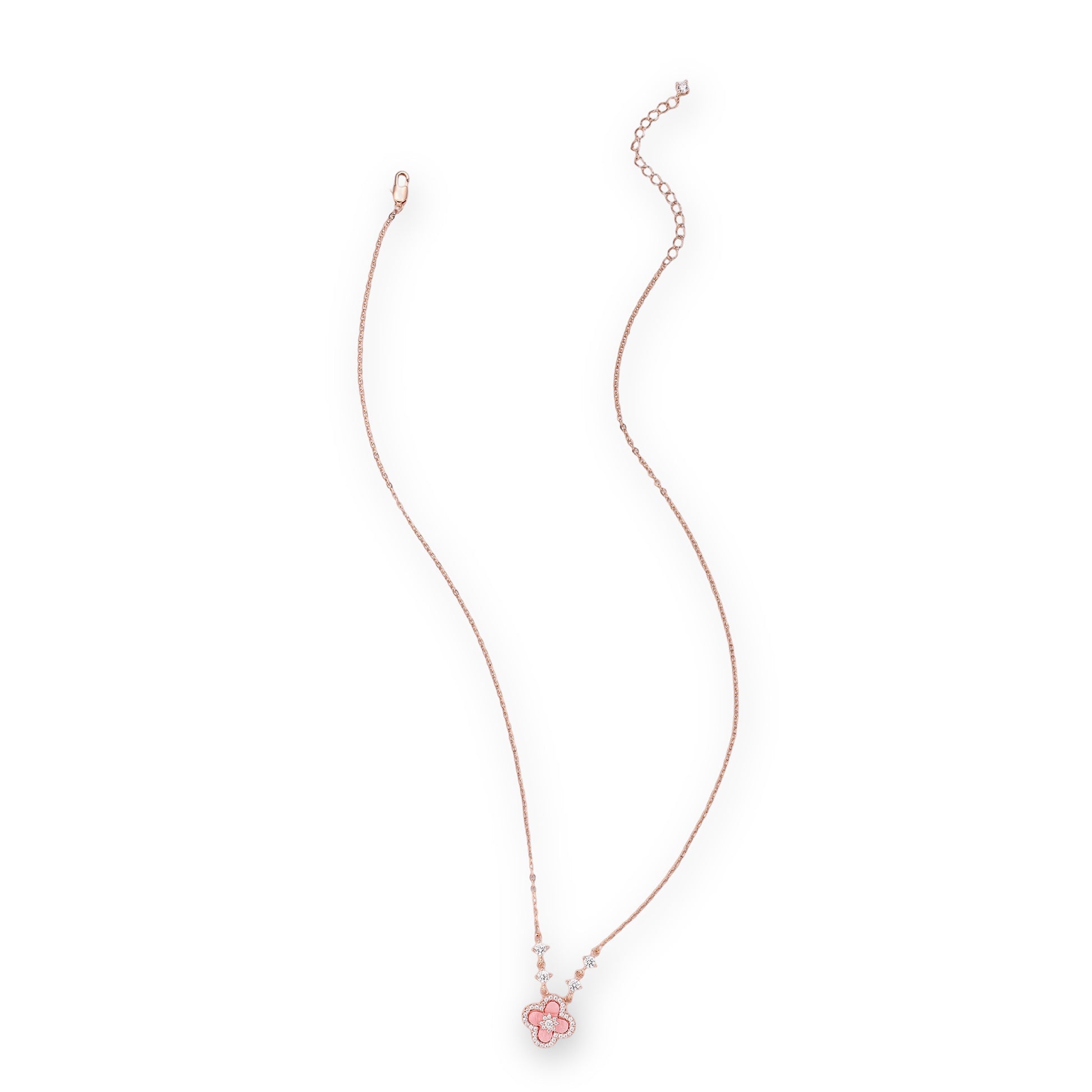 Bonifacie Pink Trèfle Necklace