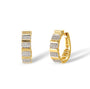 Branka 18K Gold Striped Huggie Earrings