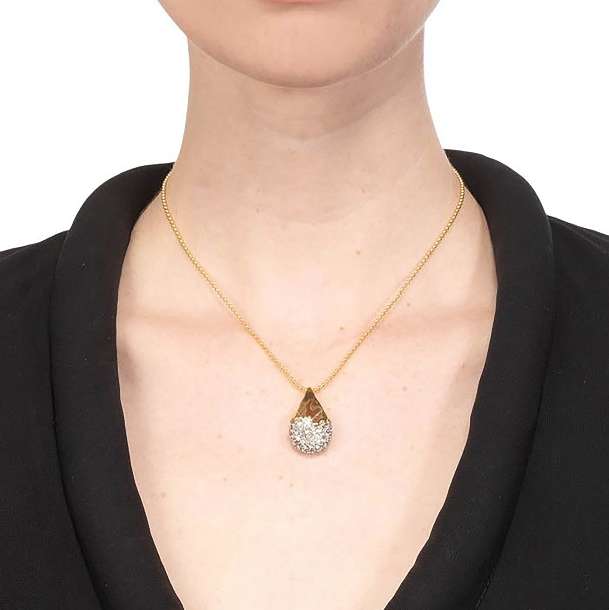 Brigitte 14K Gold Teardrop Necklace