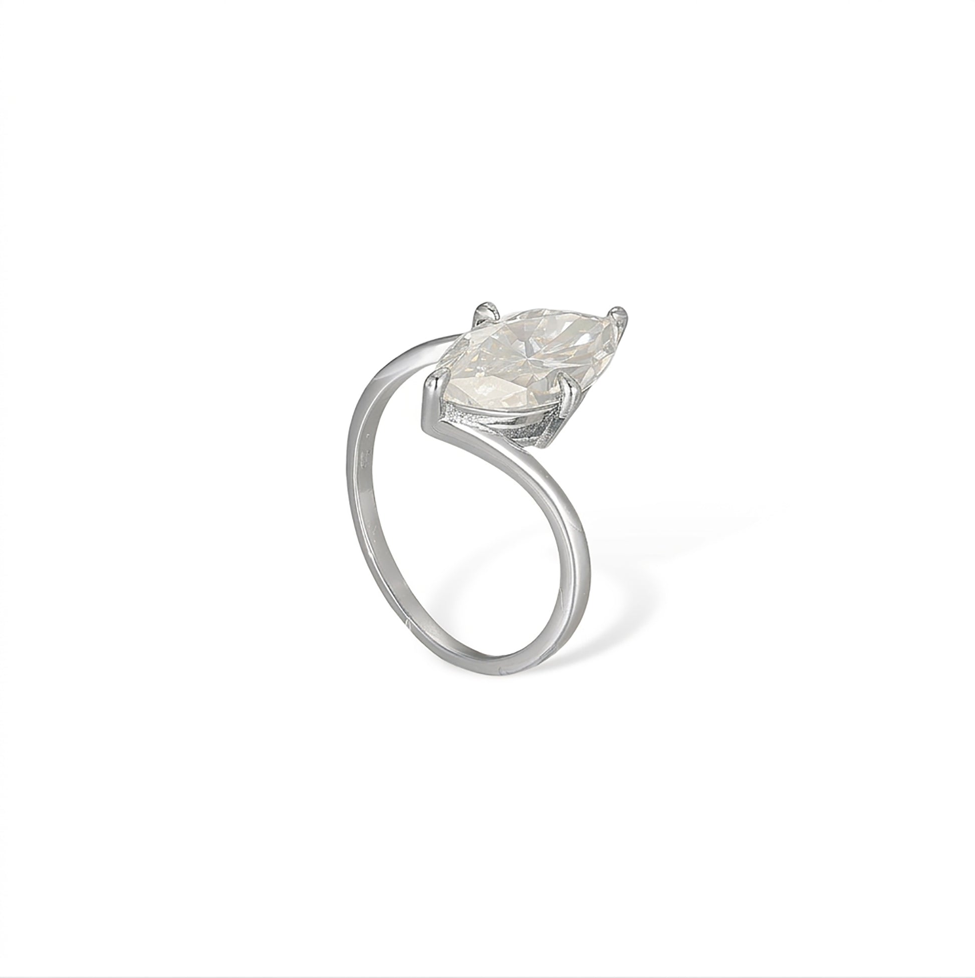 Brunlina 14K Gold Marquise Moissanite Ring Set