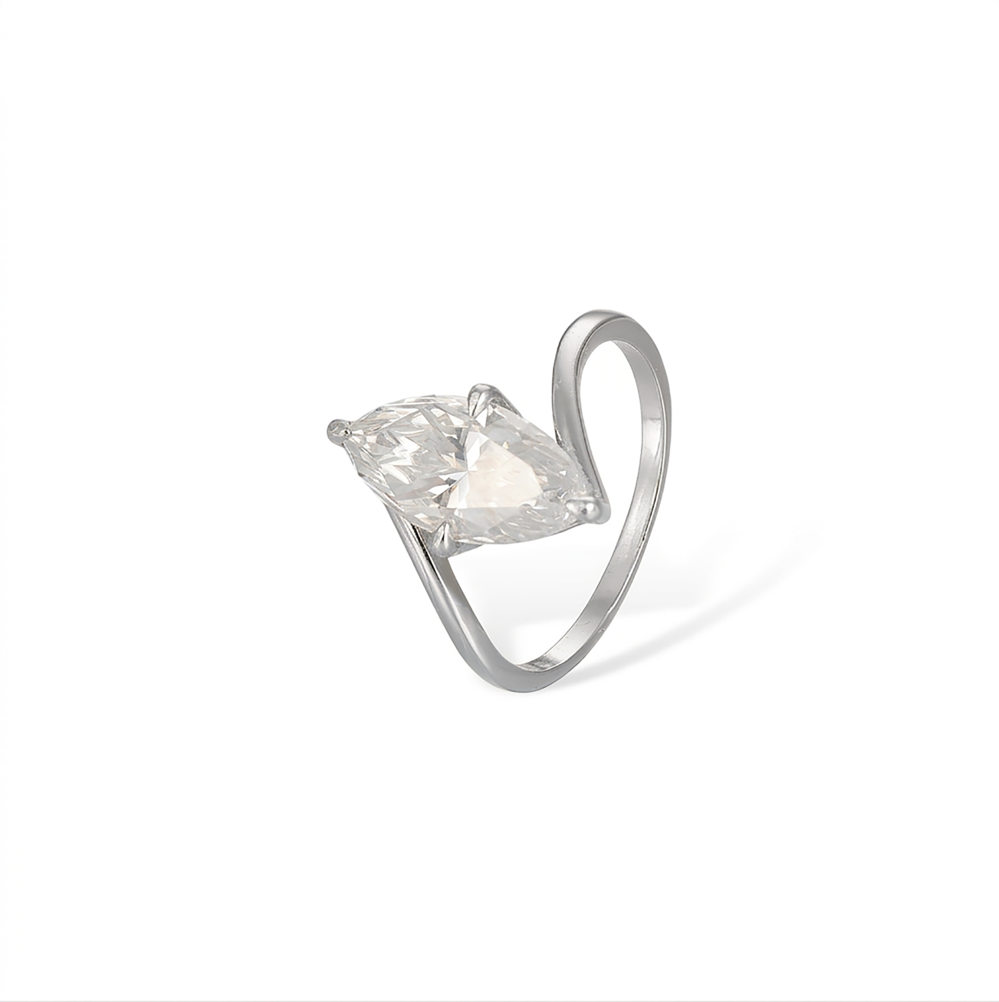 Brunlina 14K Gold Marquise Moissanite Ring Set