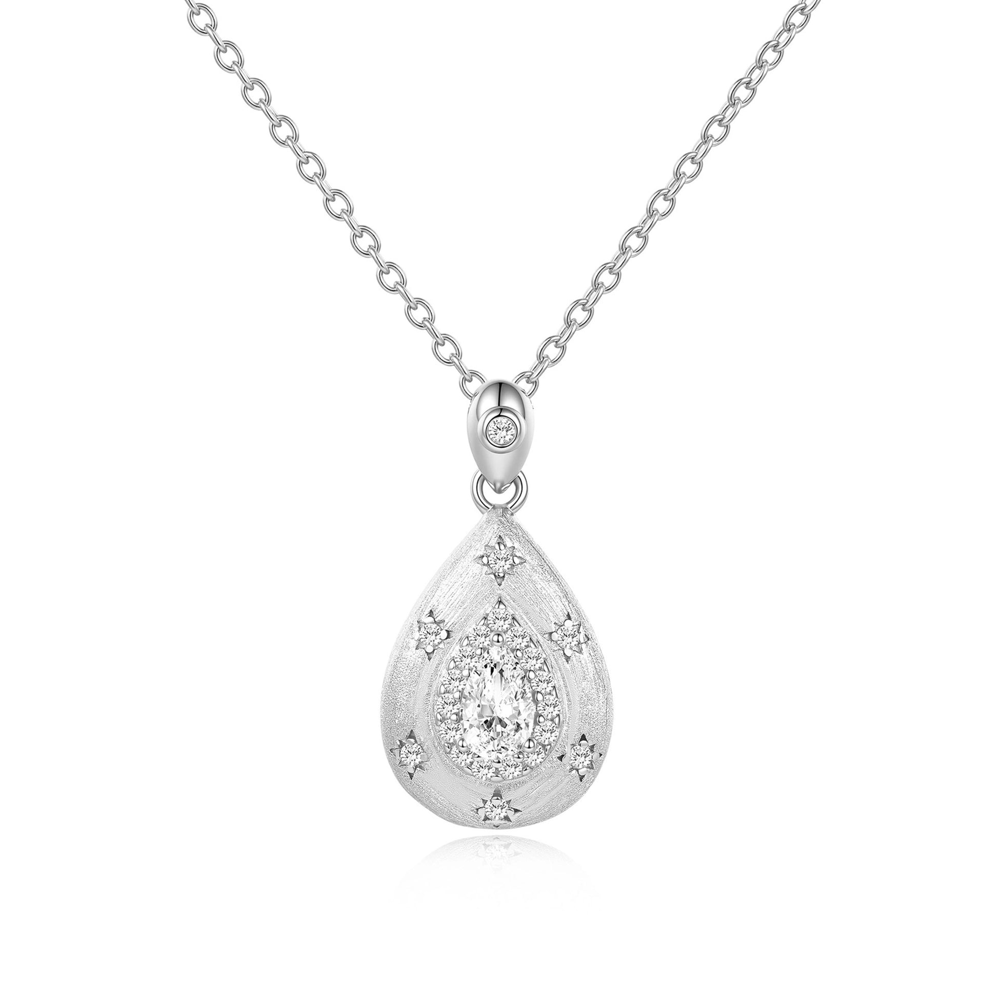 Brunrada 14K Gold Teardrop Star Moissanite Necklace