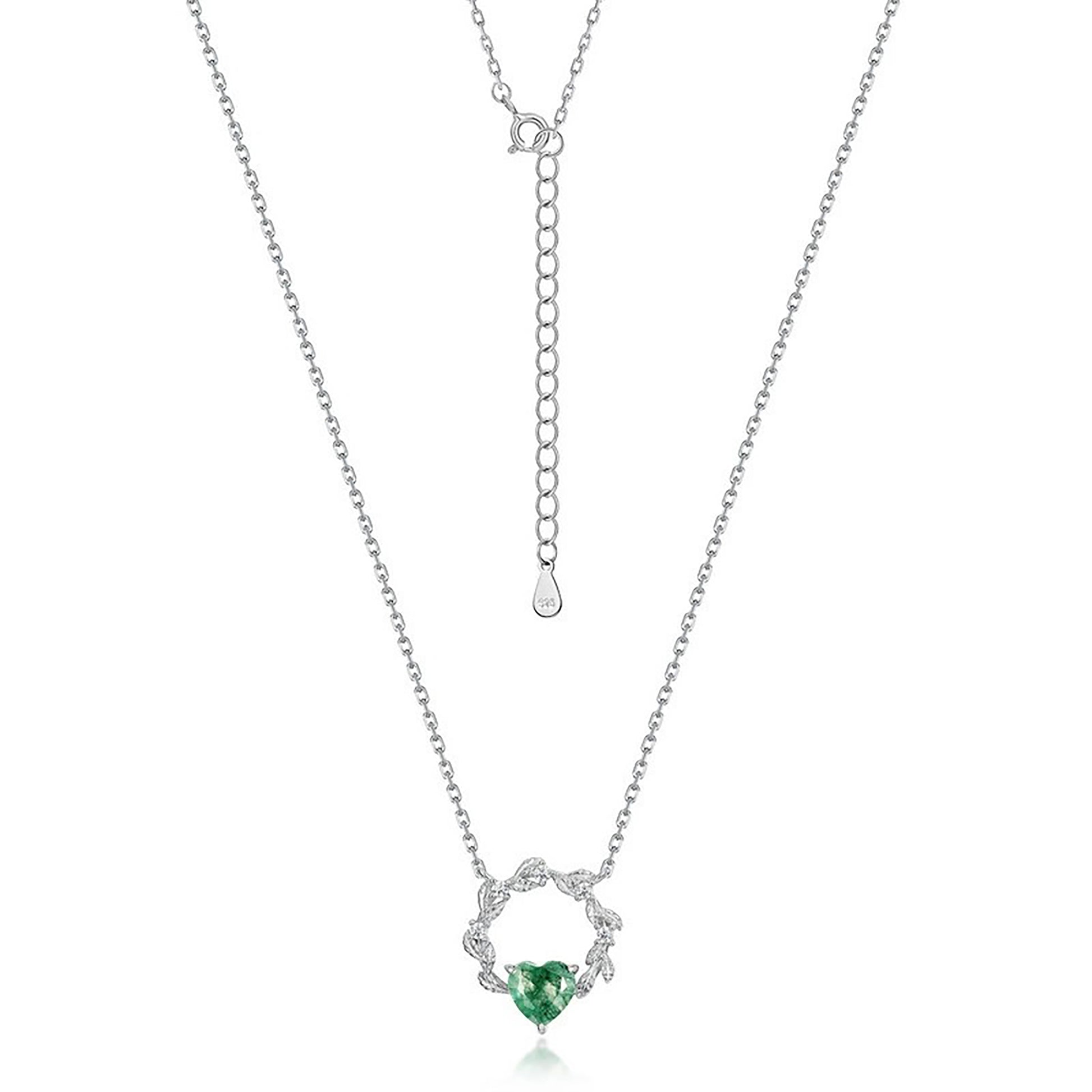 Calantha Green Heart Necklace