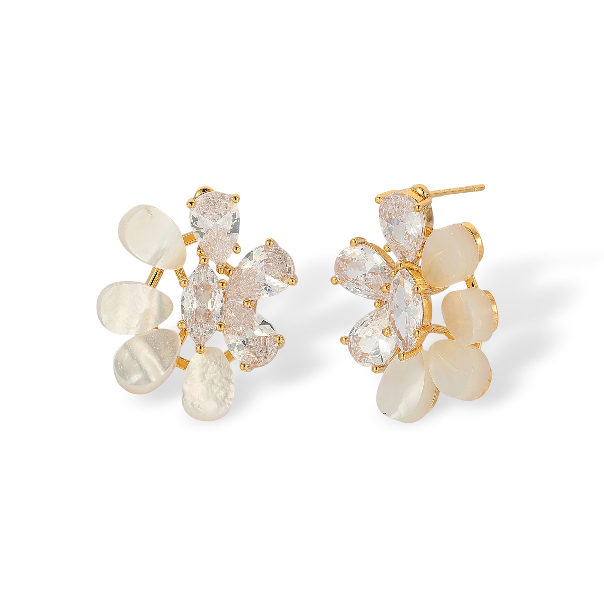Camilla White Shell Floral Earrings