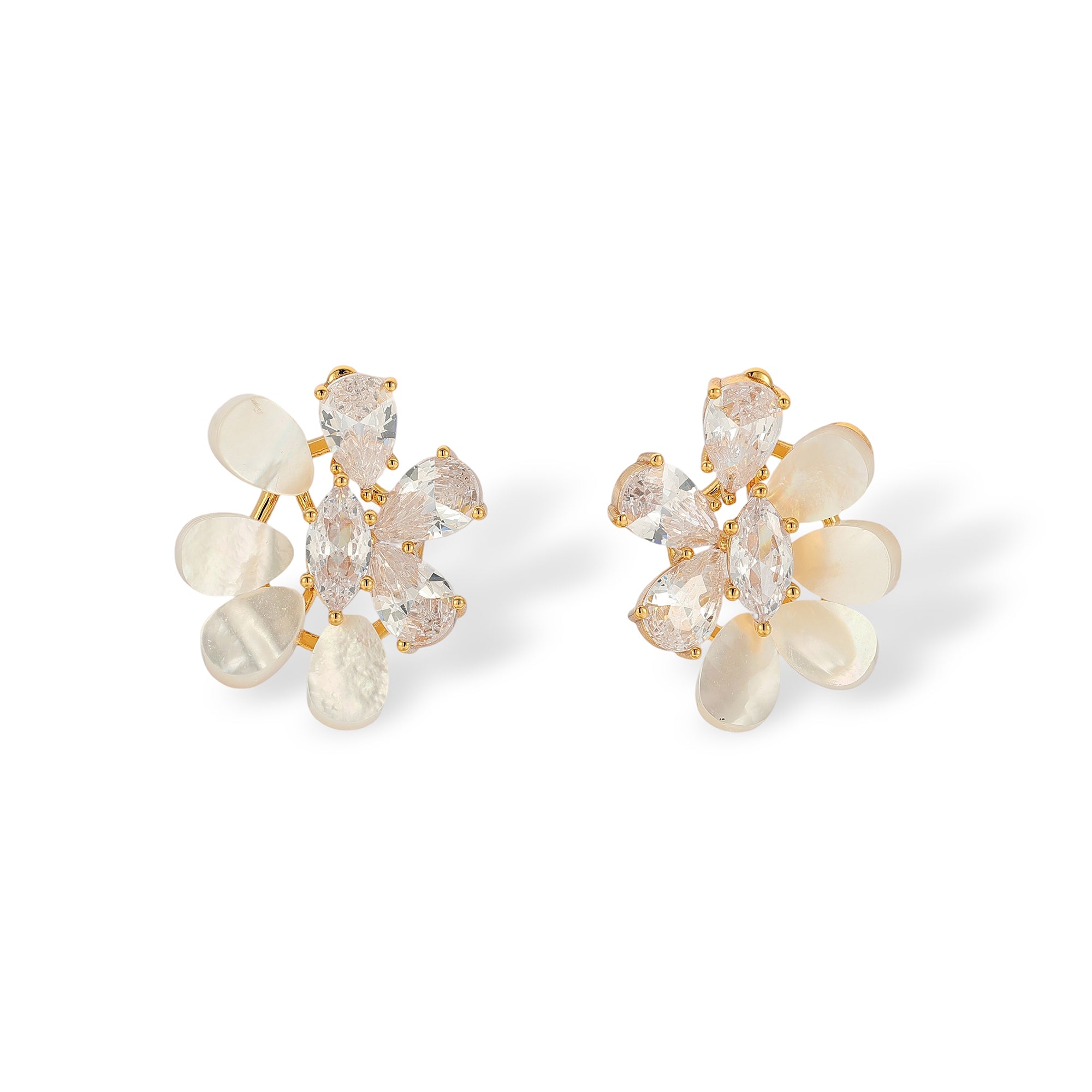 Camilla White Shell Floral Earrings