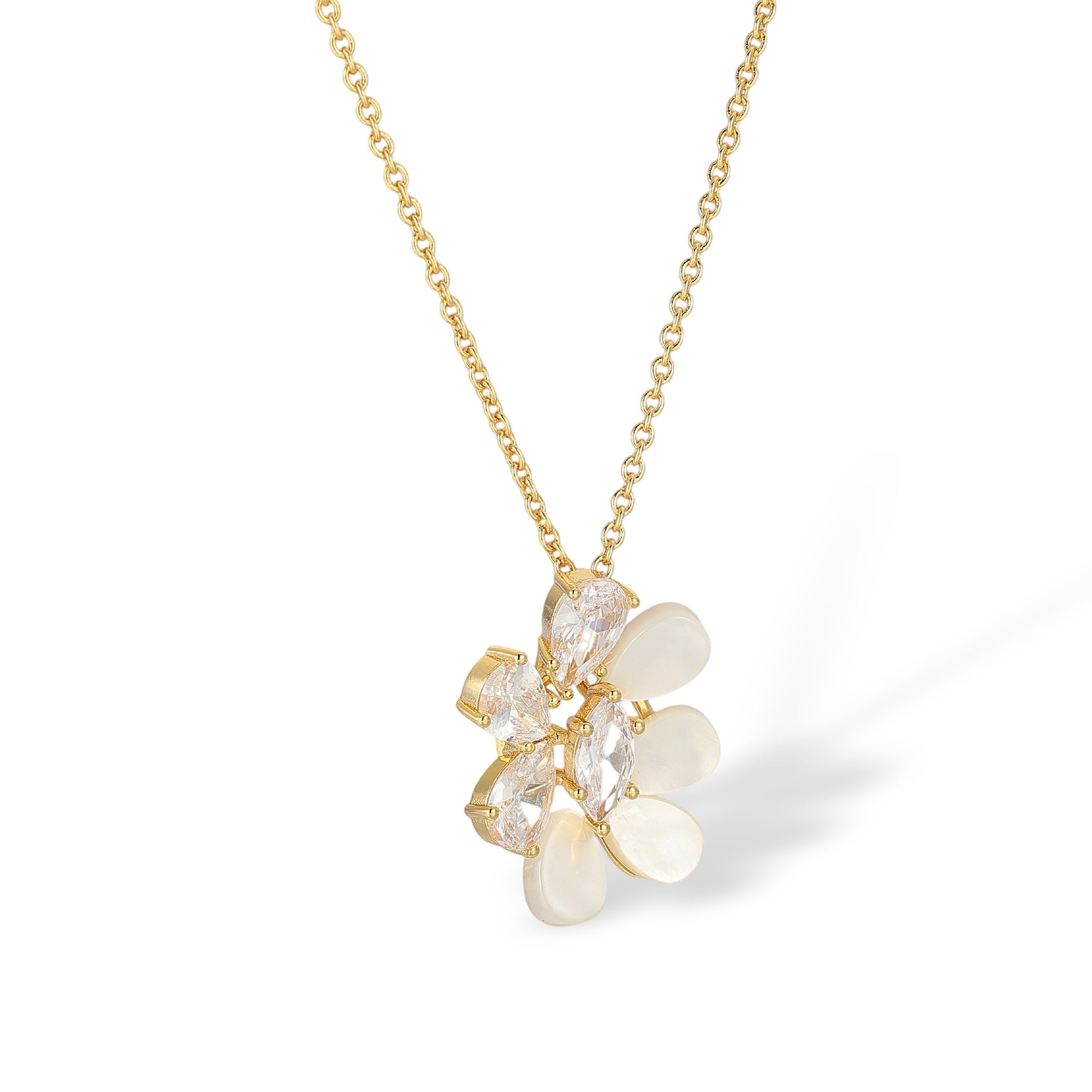 Camilla White Shell Floral Necklace