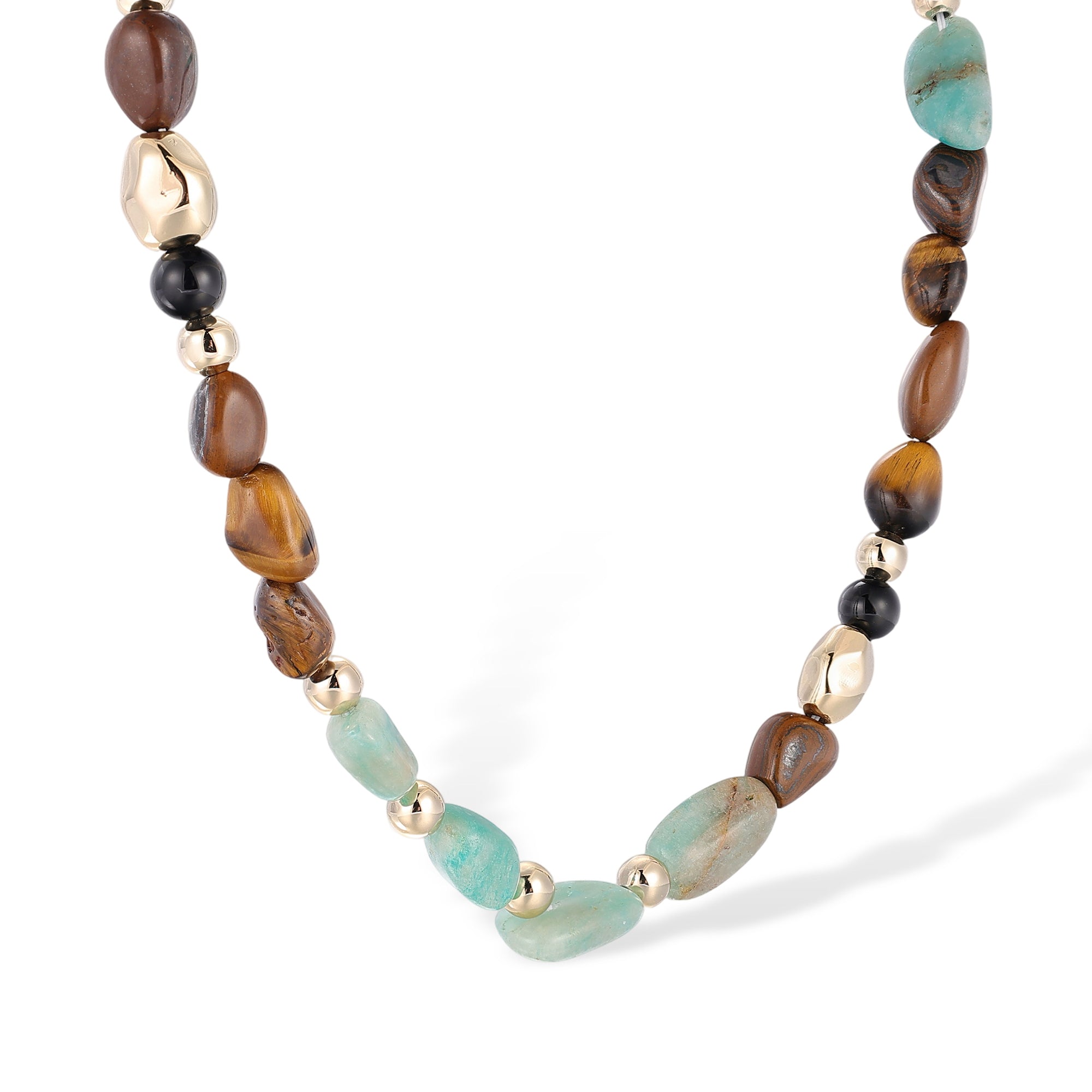 Caridwen Multicolor Natural Stone Choker Necklace