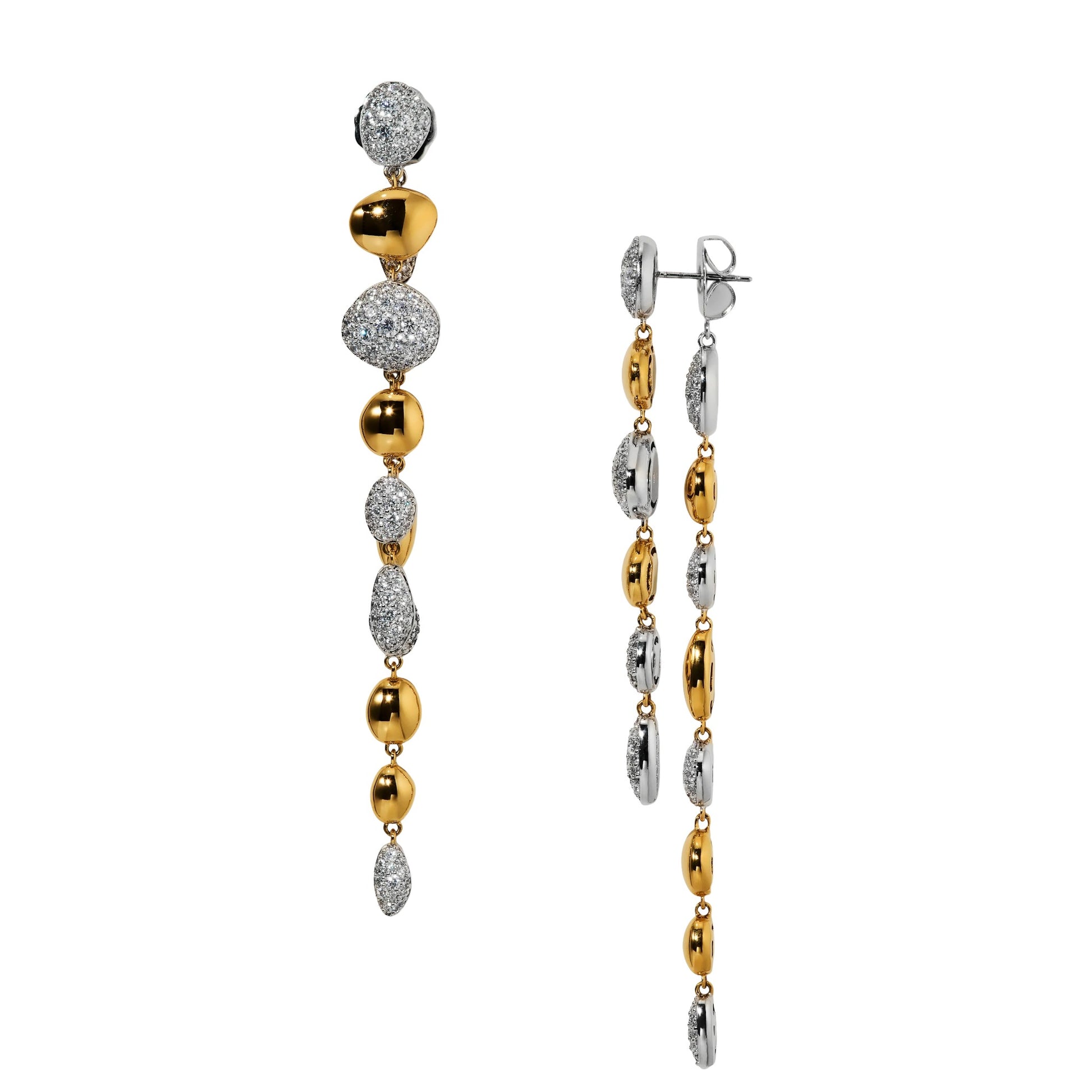 Carine 14K Gold Pebble Drop Earrings