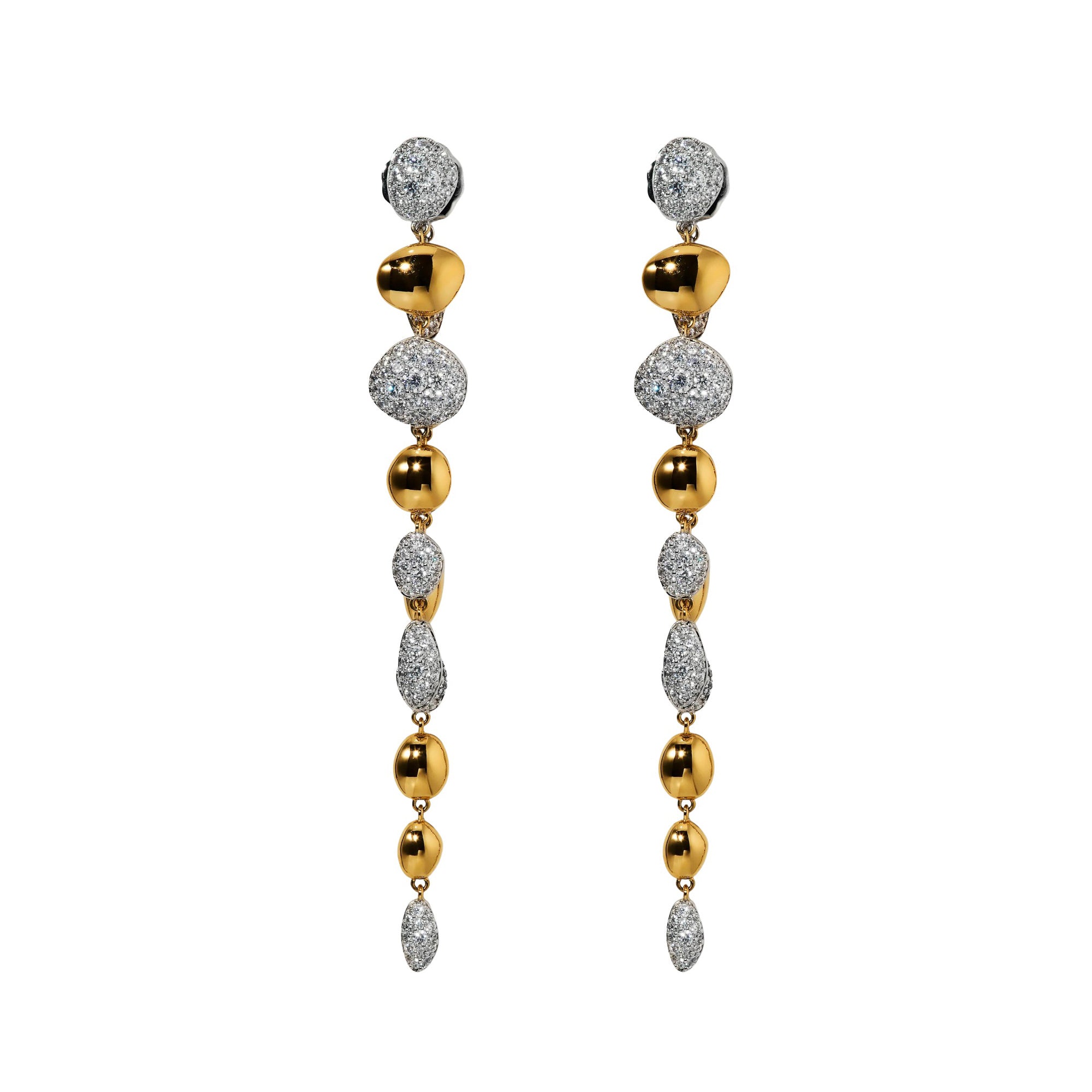 Carine 14K Gold Pebble Drop Earrings