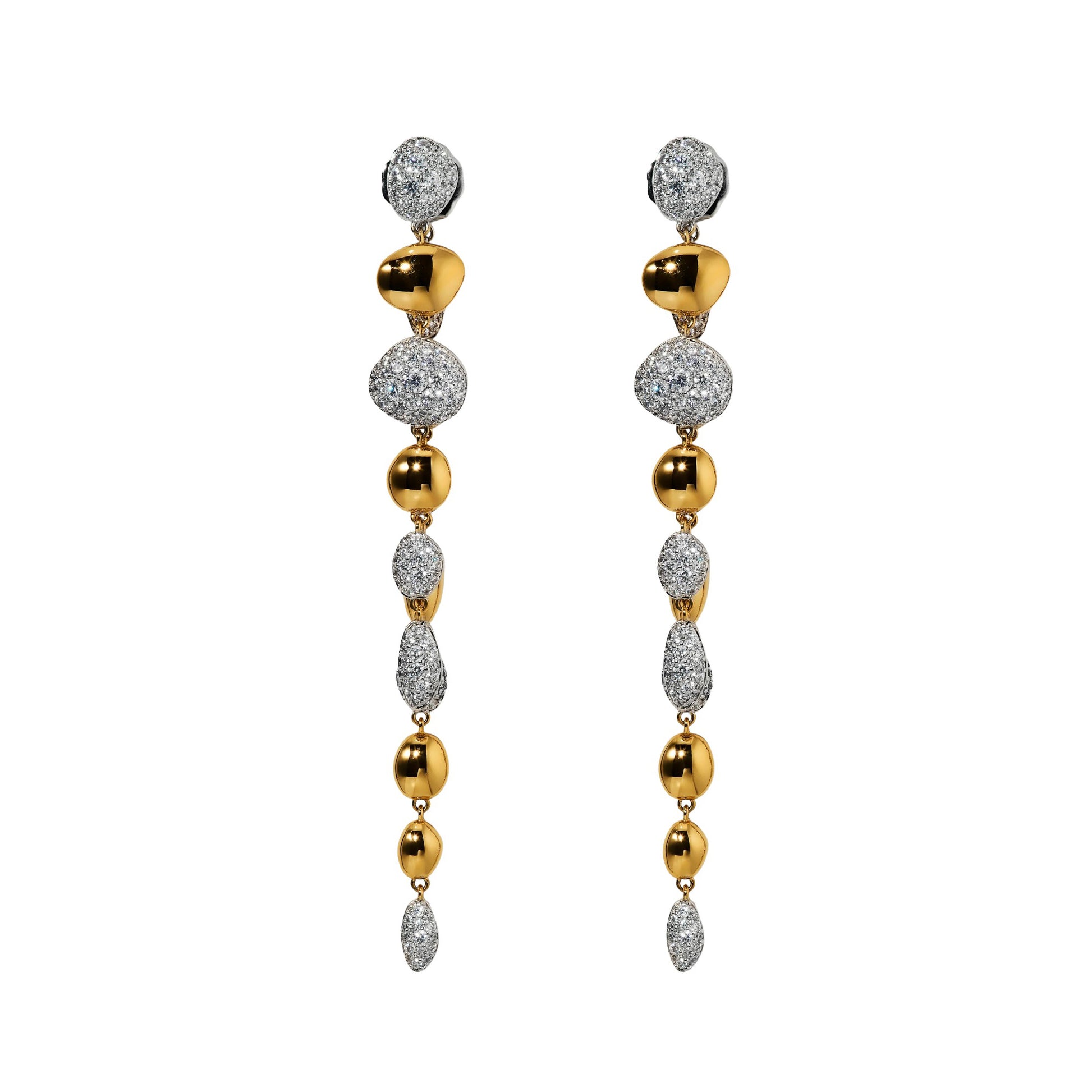Carine 14K Gold Pebble Drop Earrings