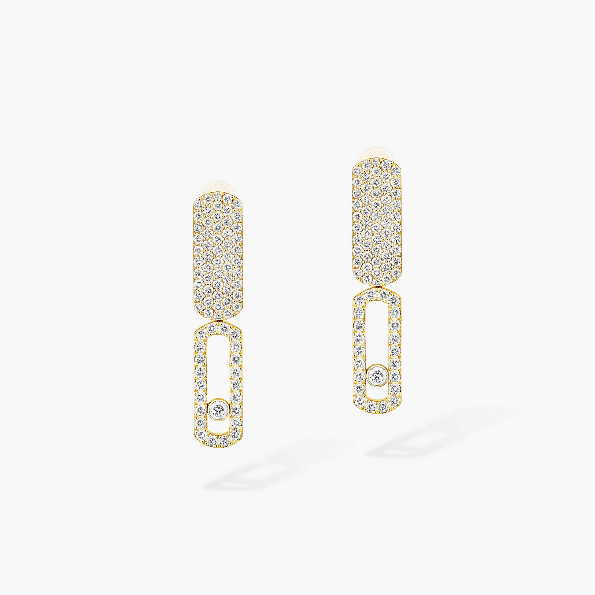 Carlotta 14K Yellow Gold Geometric Hollow Links Earrings
