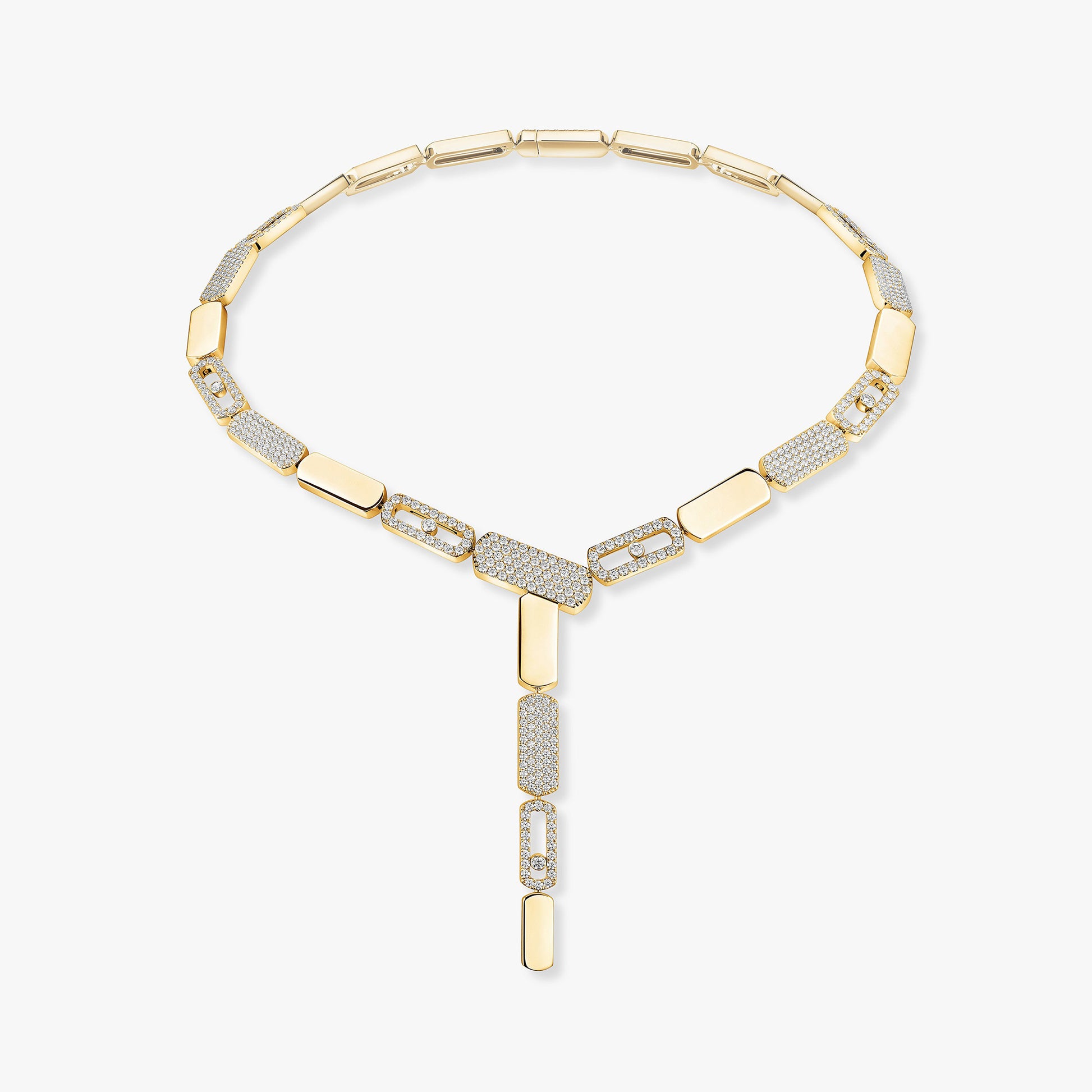 Carlotta 14K Yellow Gold Geometric Hollow Links Necklace