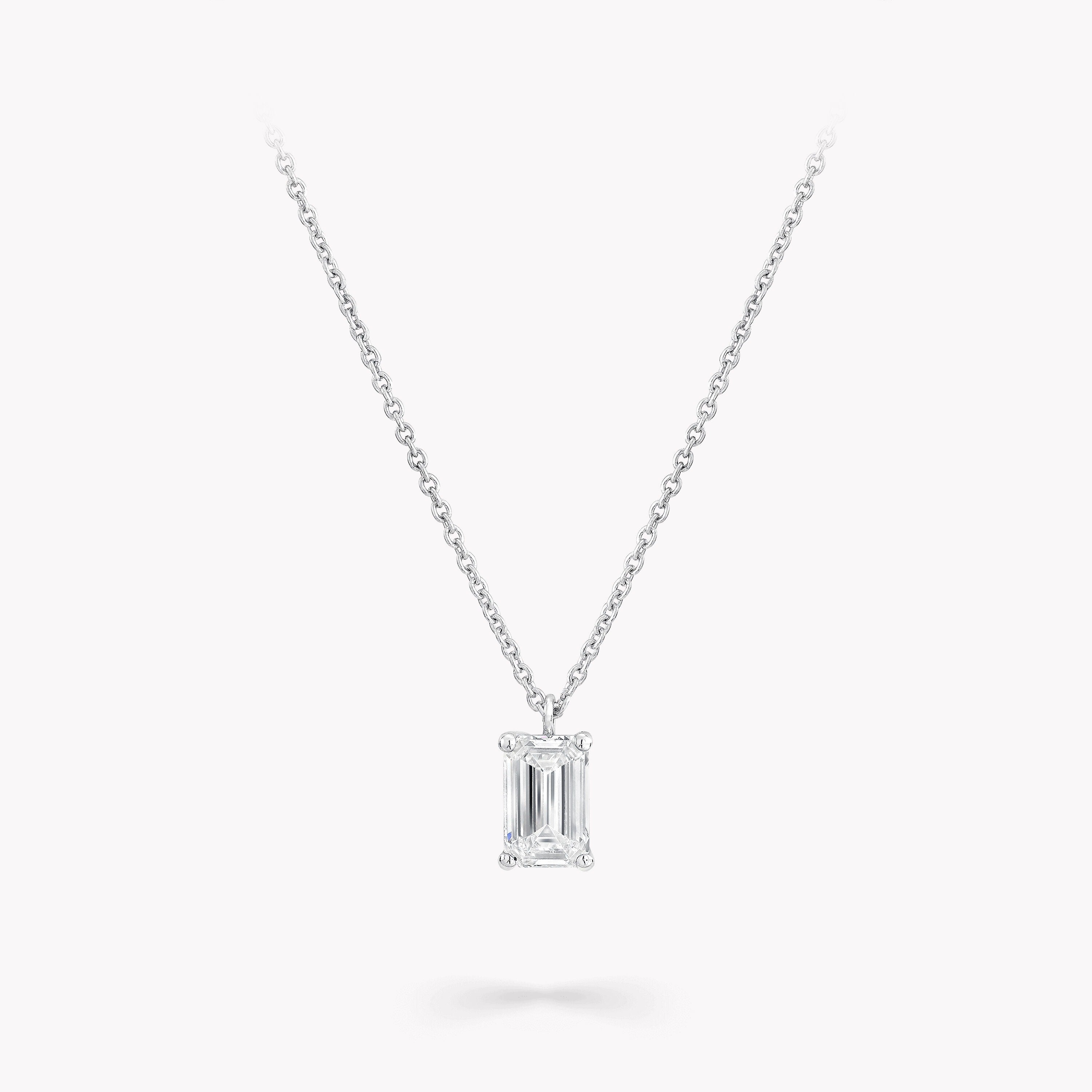Céleste White Baguette Necklace